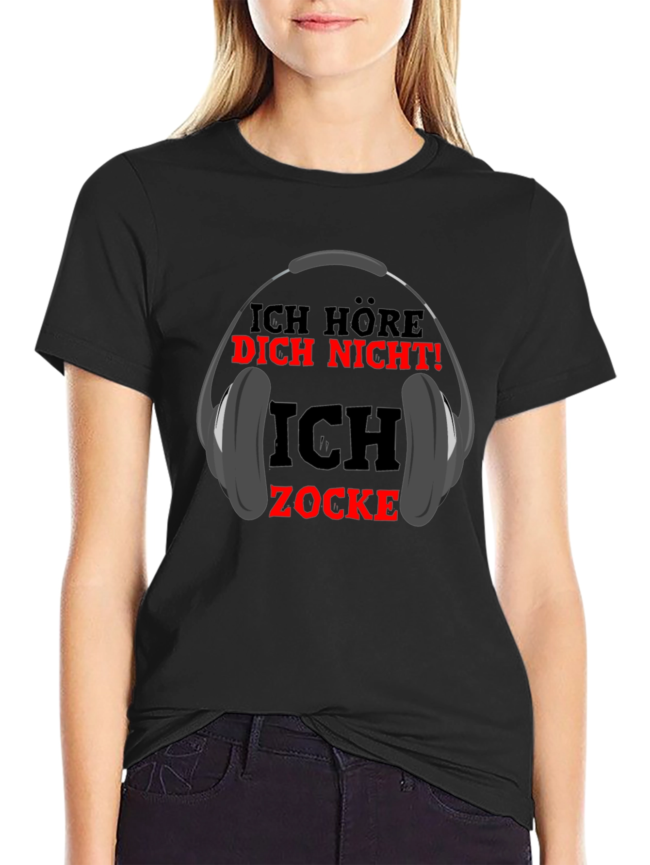 Ich Zocke T-Shirt - Gamer Headphone Tee