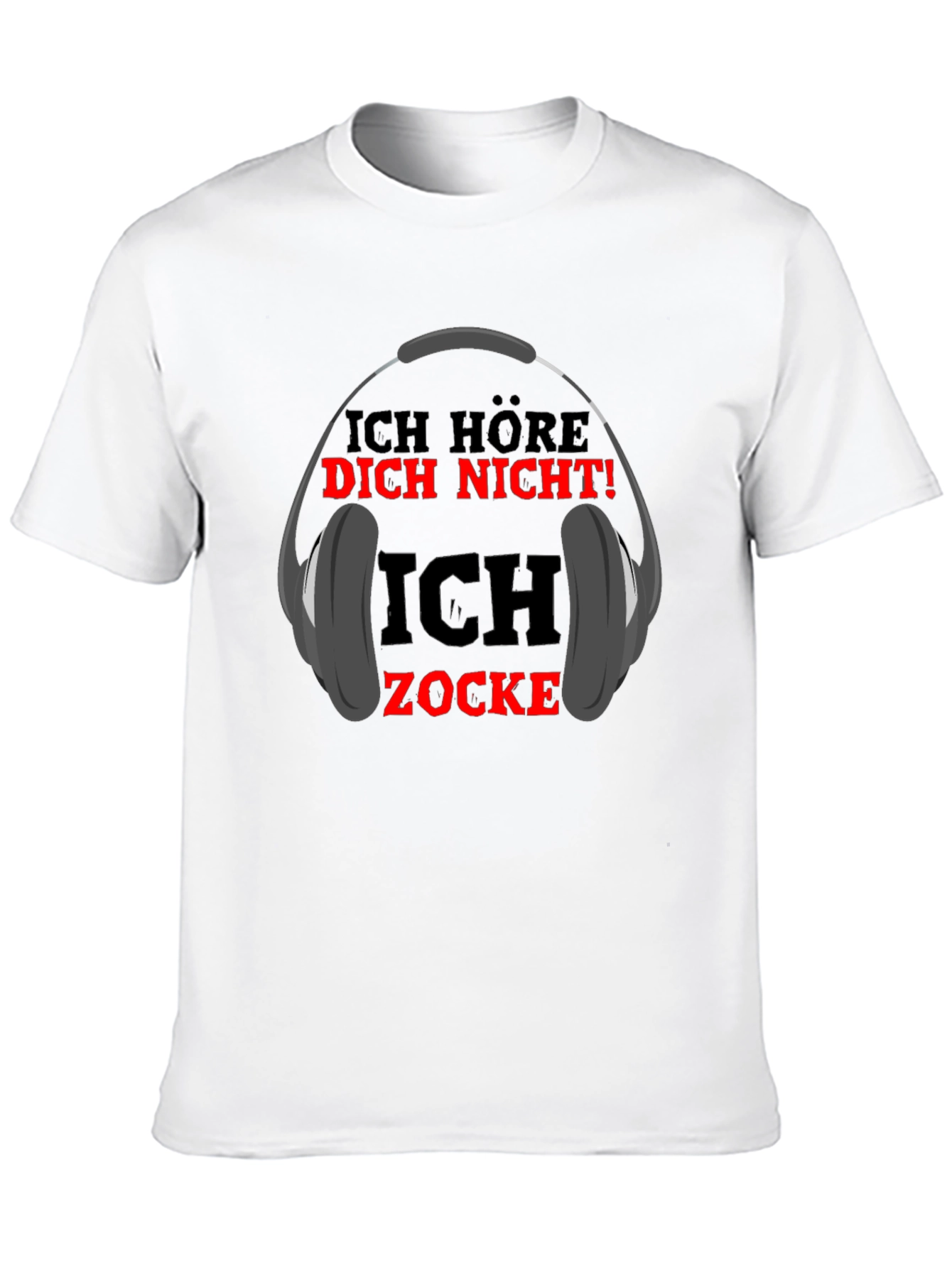 Ich Zocke T-Shirt - Gamer Headphone Tee
