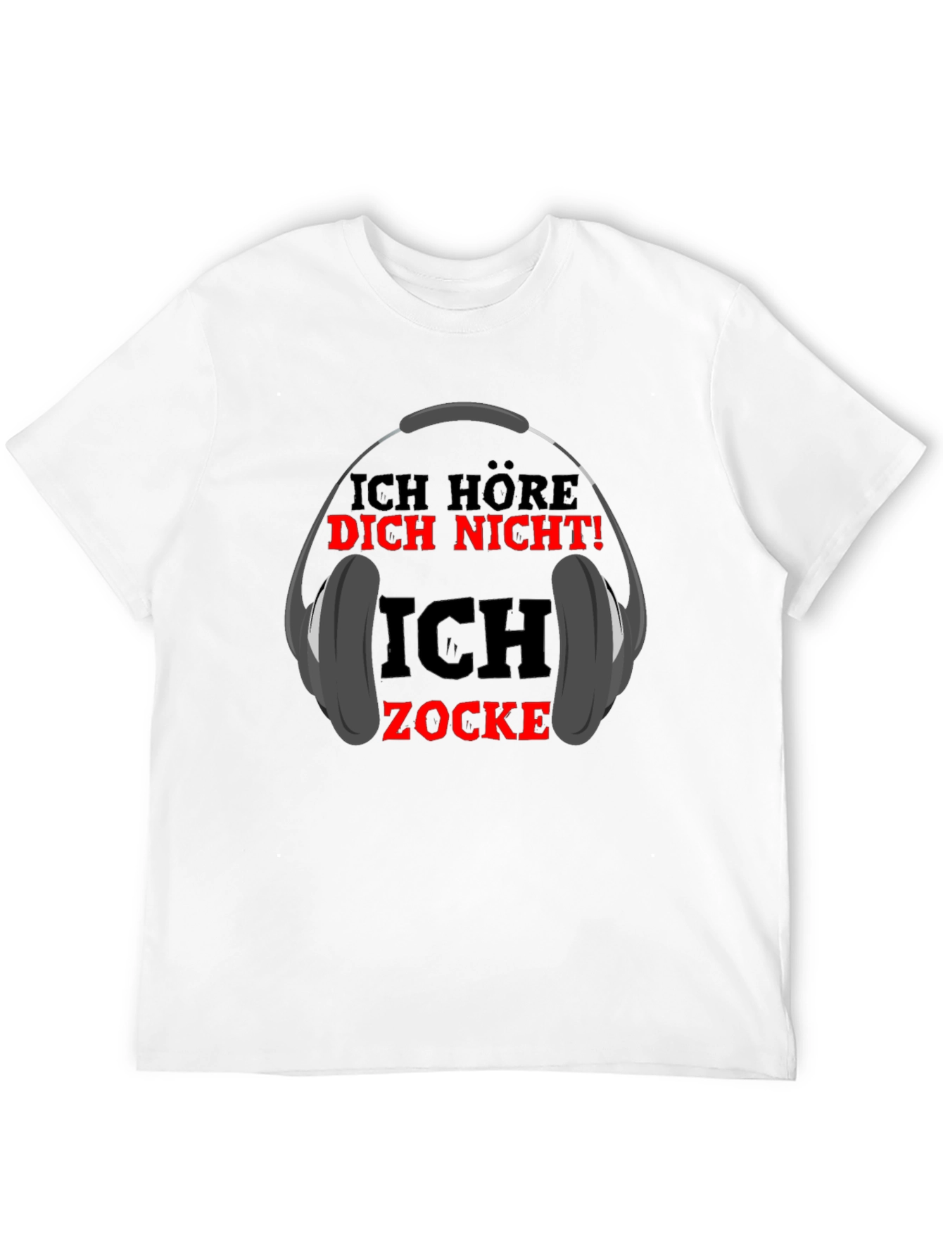 Ich Zocke T-Shirt - Gamer Headphone Tee