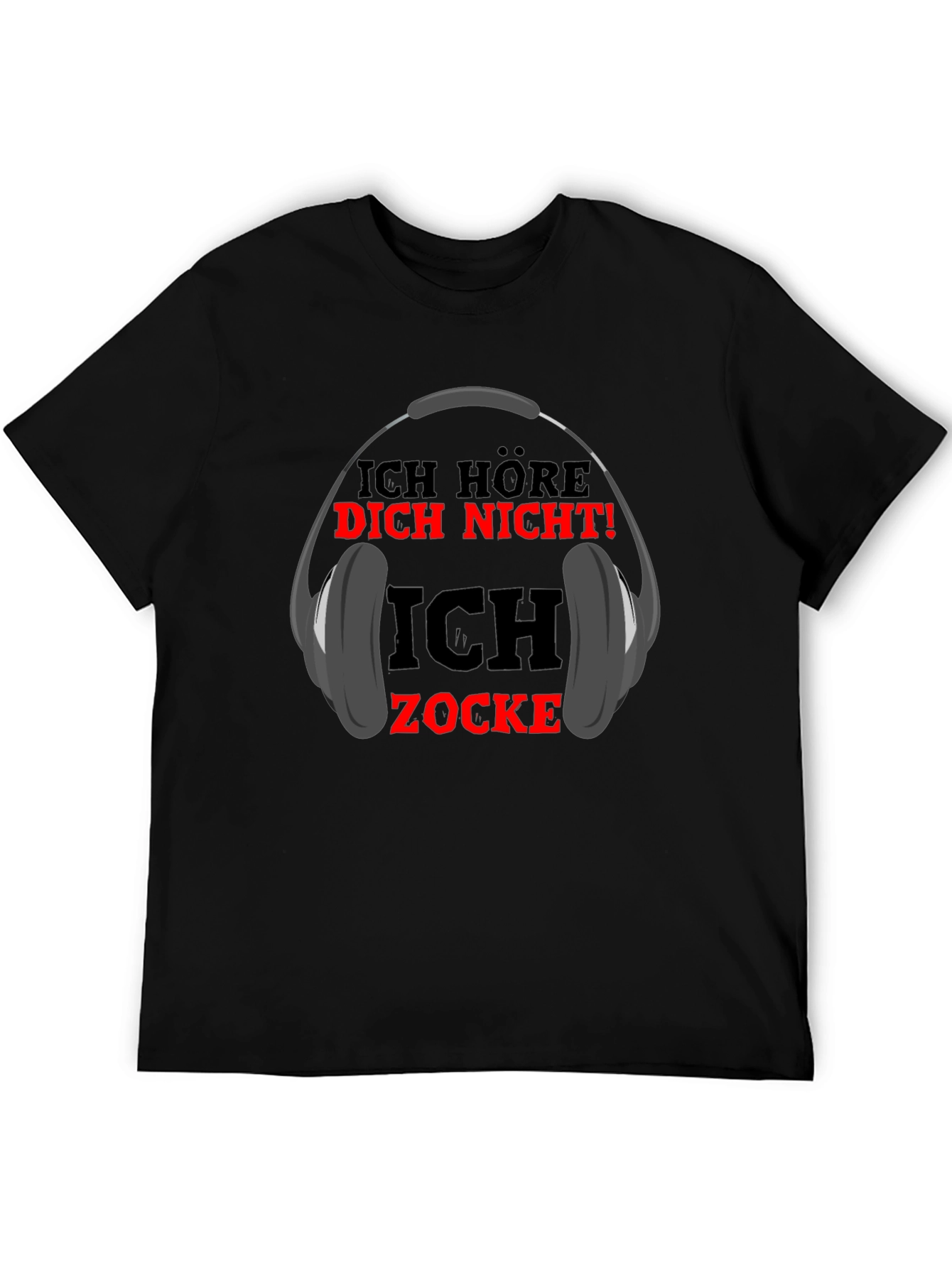 Ich Zocke T-Shirt - Gamer Headphone Tee