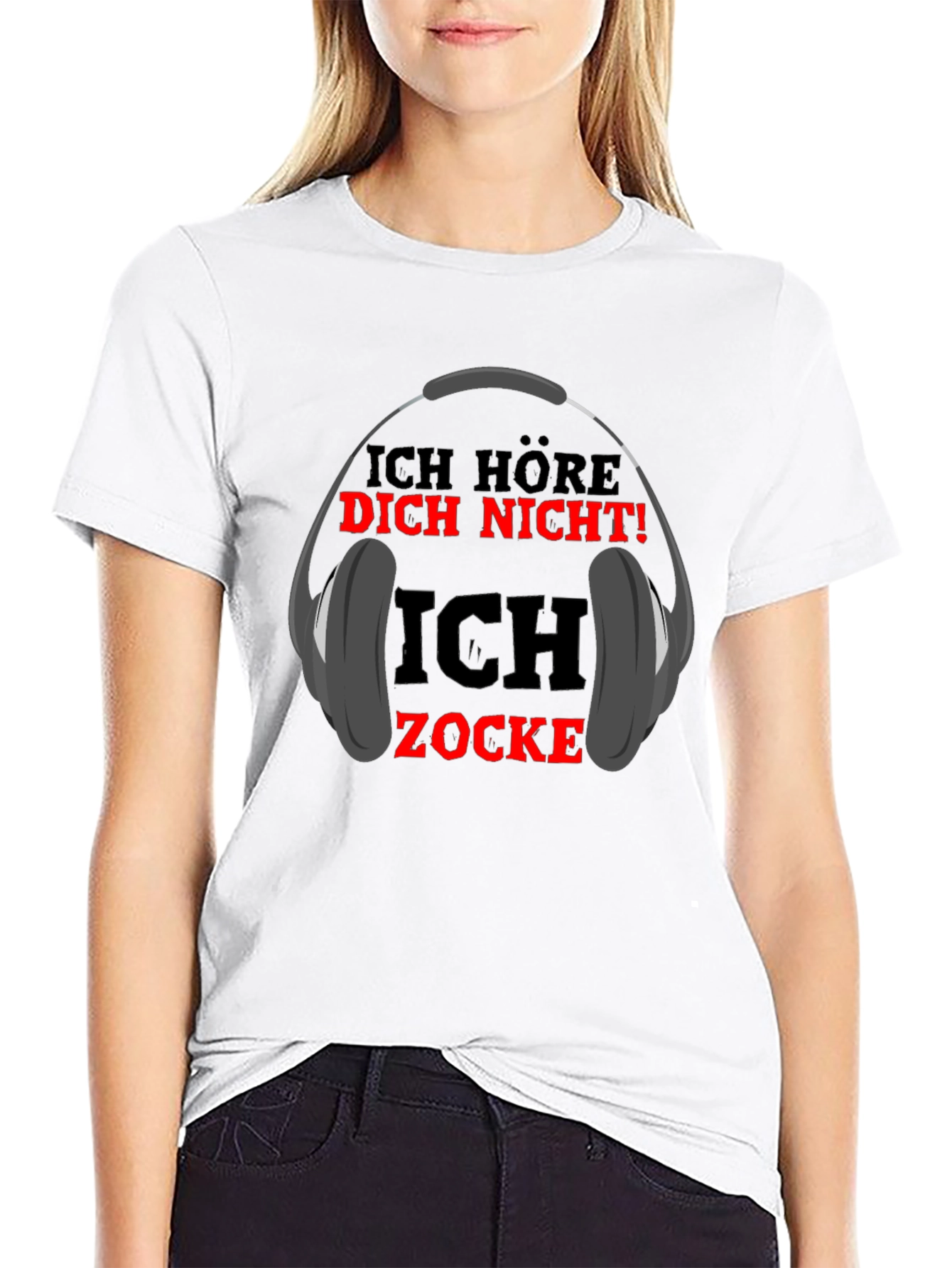 Ich Zocke T-Shirt - Gamer Headphone Tee