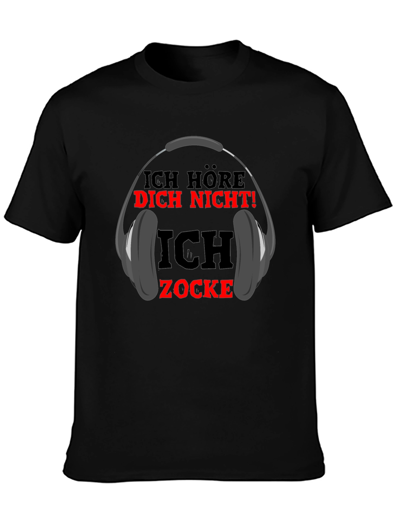 Ich Zocke T-Shirt - Gamer Headphone Tee