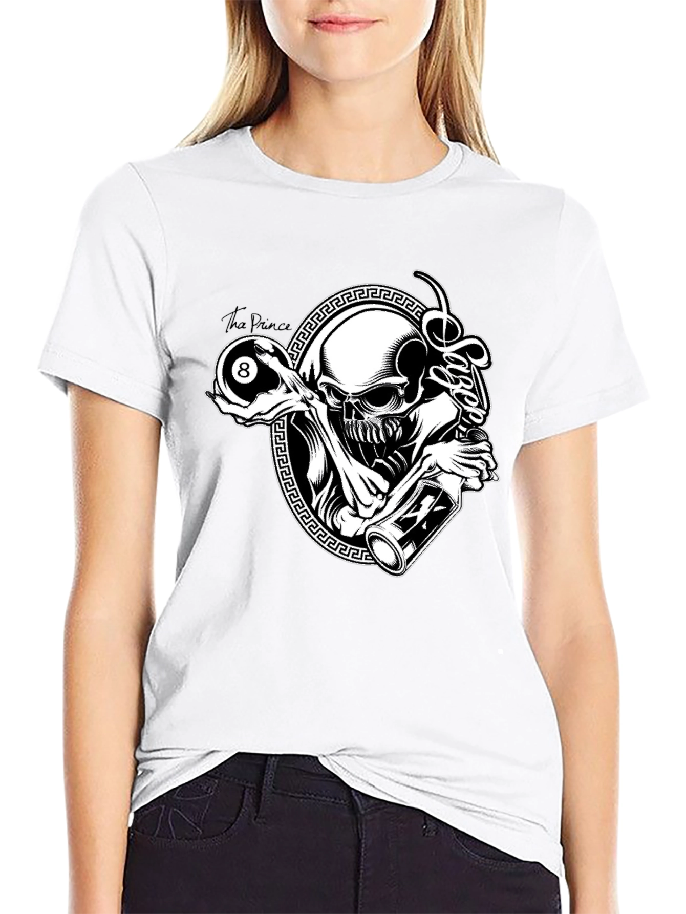 Skull and 8-Ball Graphic Tee