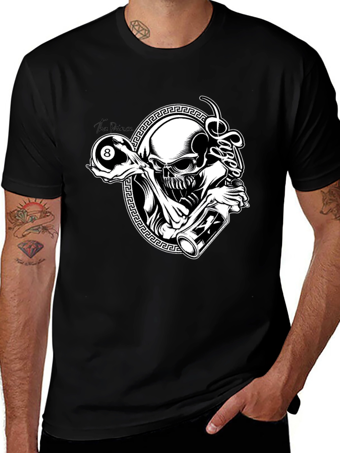 Skull and 8-Ball Graphic Tee