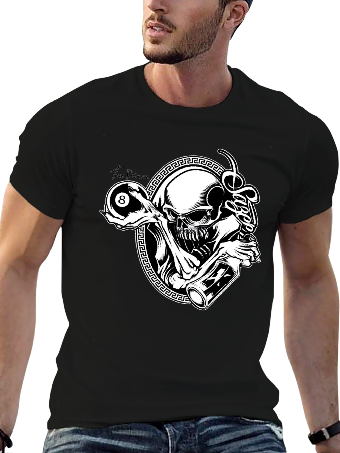 Skull and 8-Ball Graphic Tee