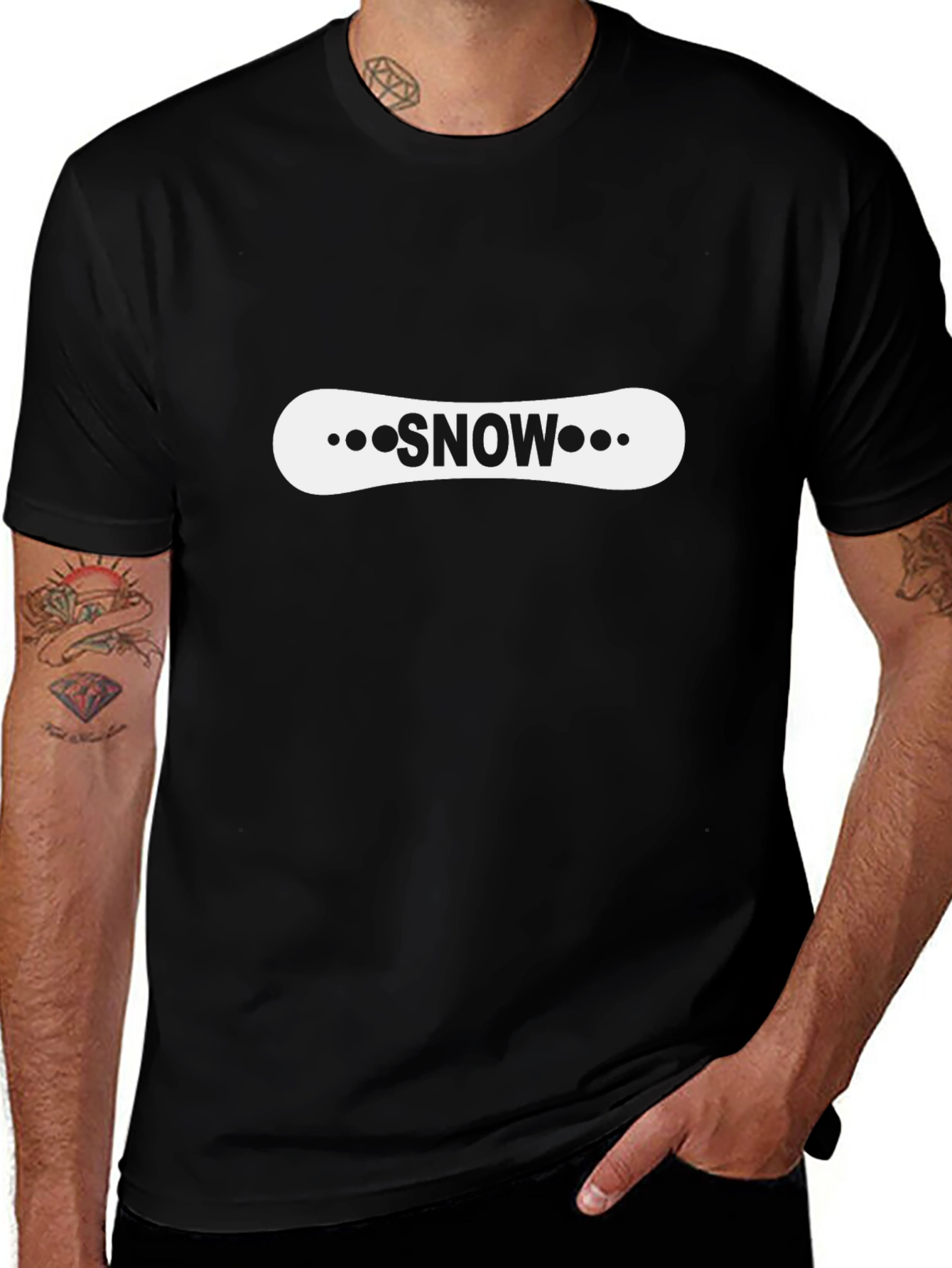 Snowboard Graphic Black T-Shirt