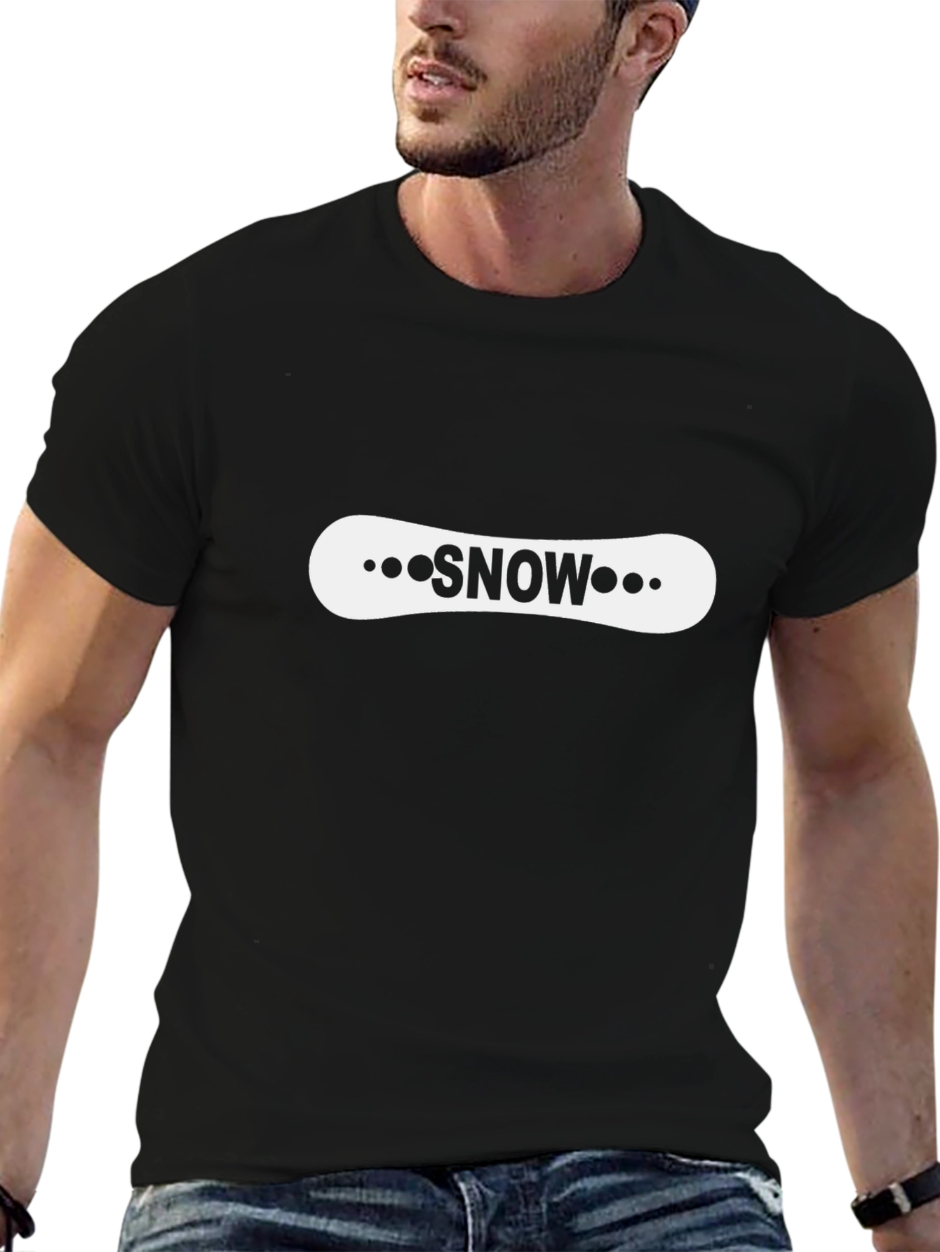 Snowboard Graphic Black T-Shirt