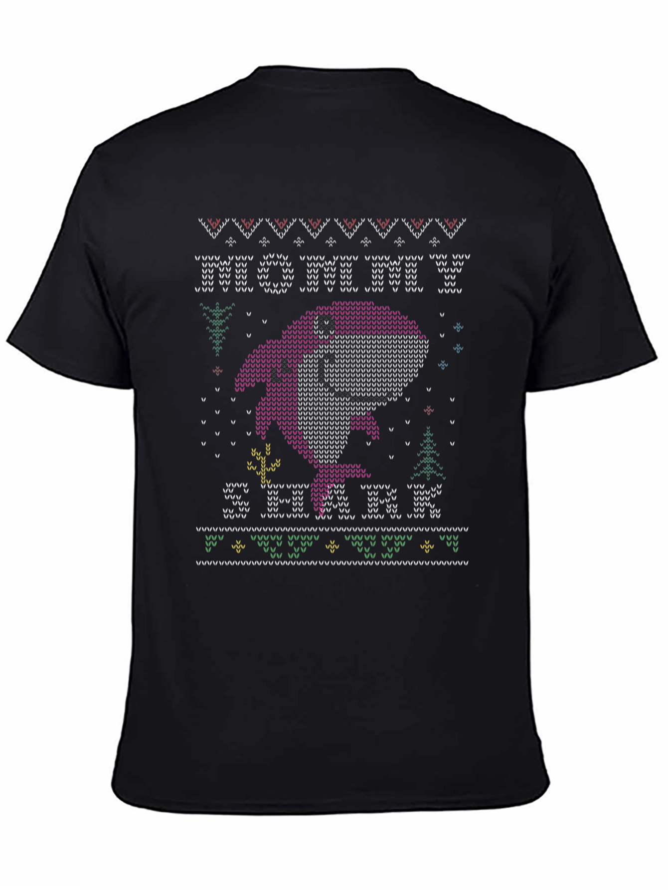 Festive Mommy Shark Ugly Christmas Sweater T-Shirt