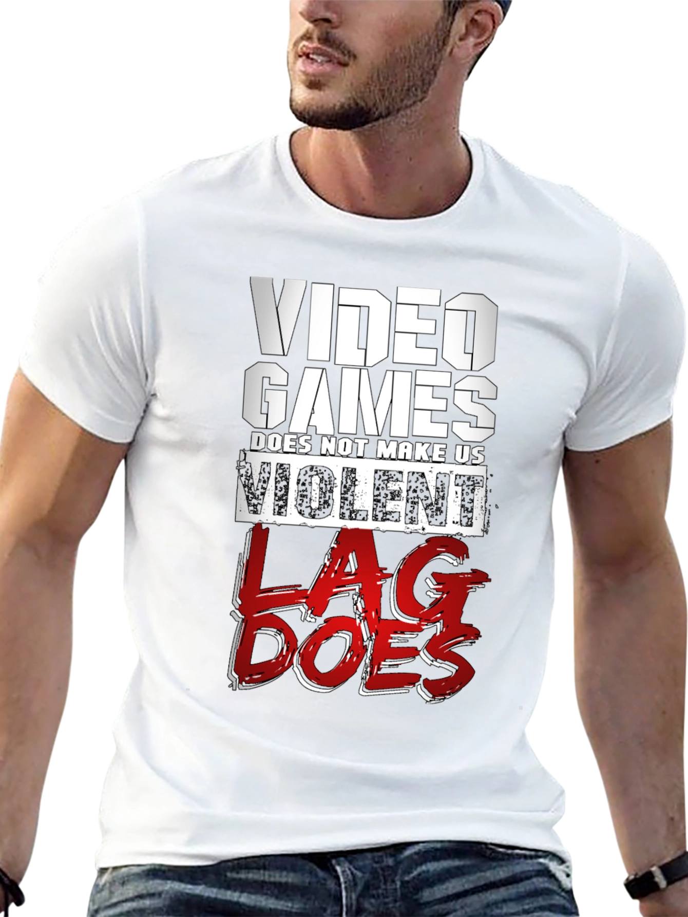 Video Games LAG Funny Slogan T-Shirt