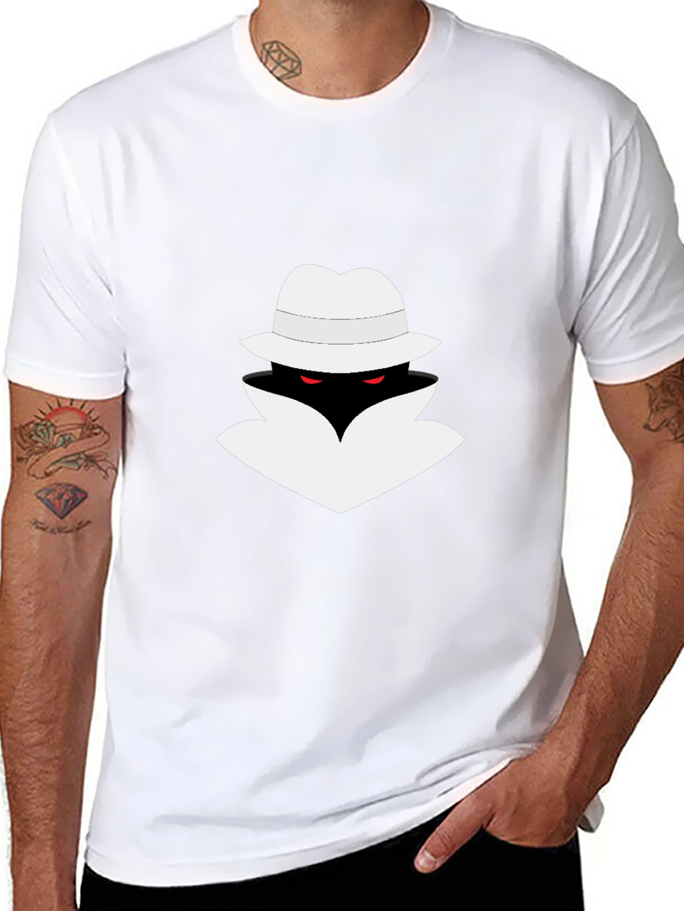 Mystery Man Graphic Tee - Black T-Shirt