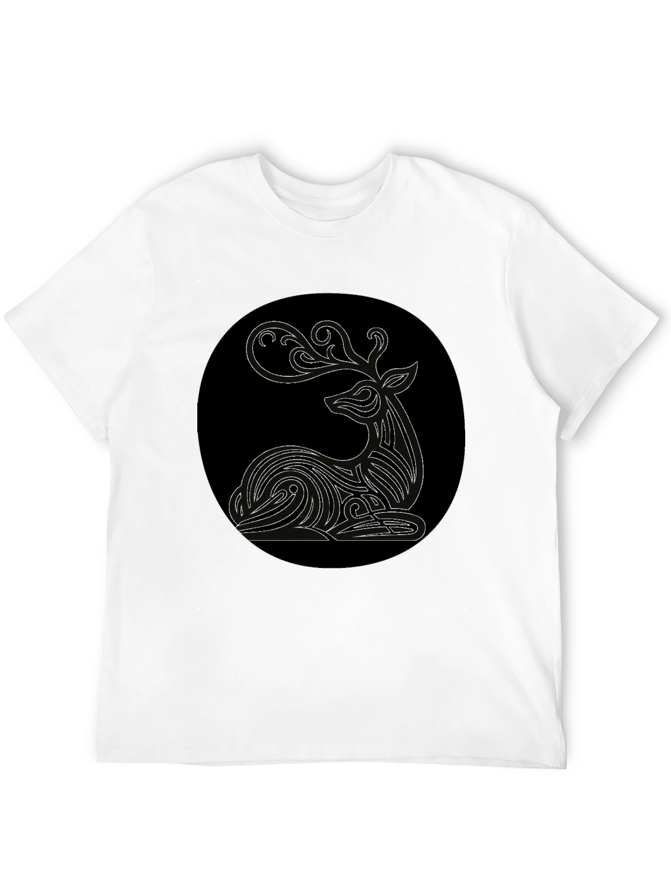 Deer Graphic Black T-Shirt