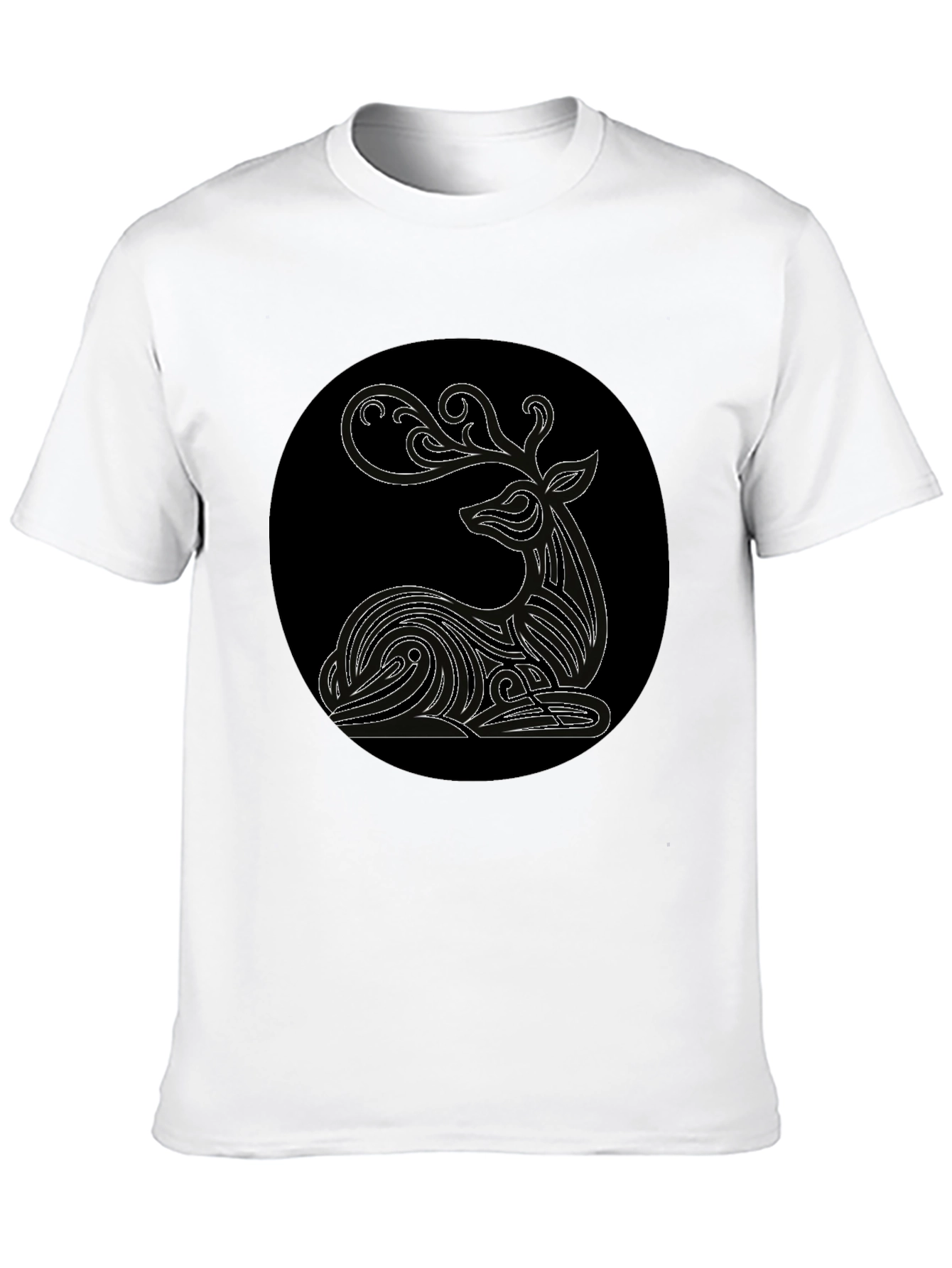 Deer Graphic Black T-Shirt