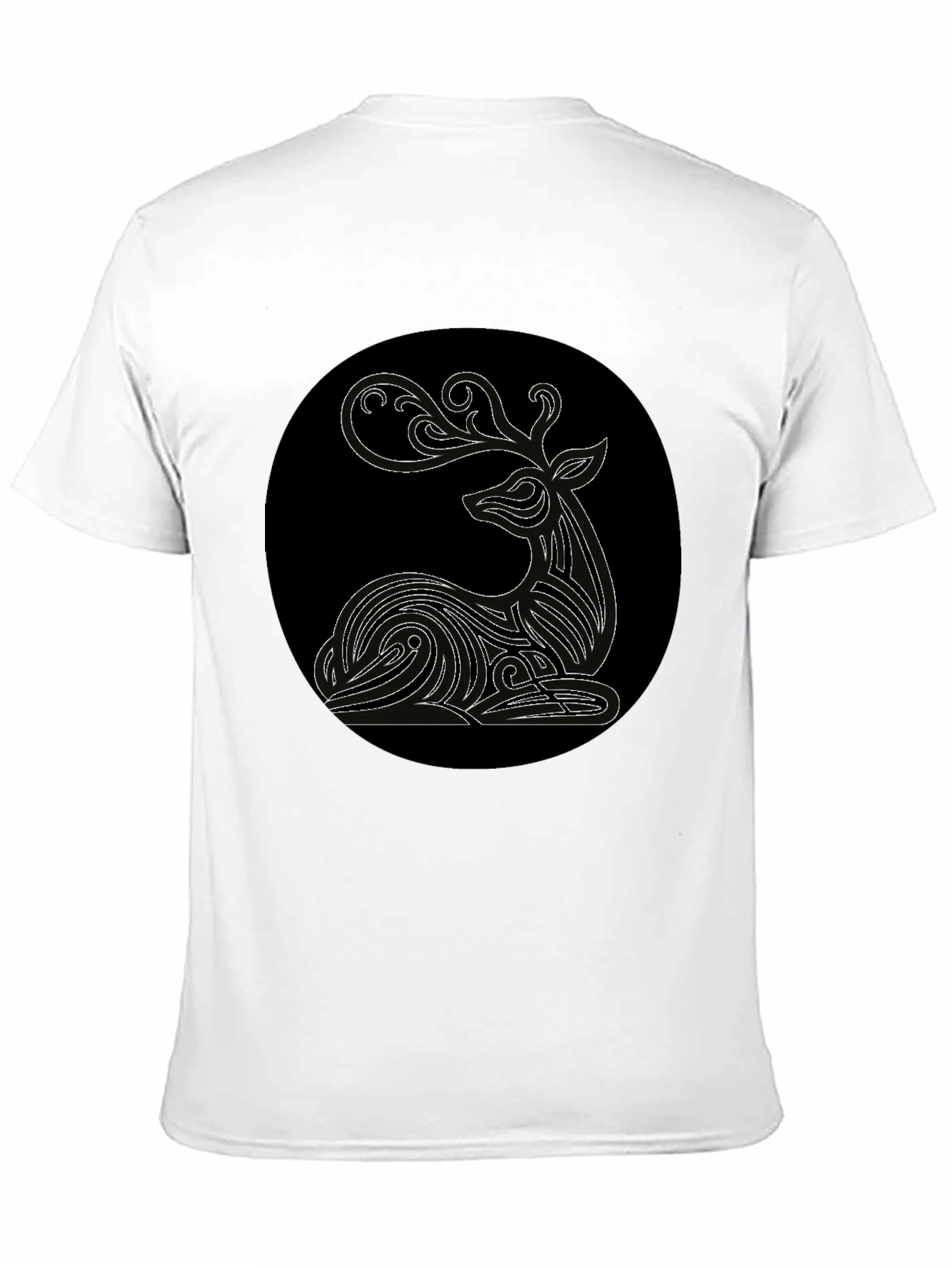 Deer Graphic Black T-Shirt