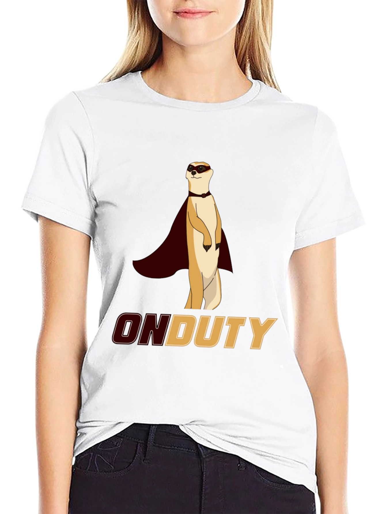 On Duty Meerkat Superhero Graphic Tee