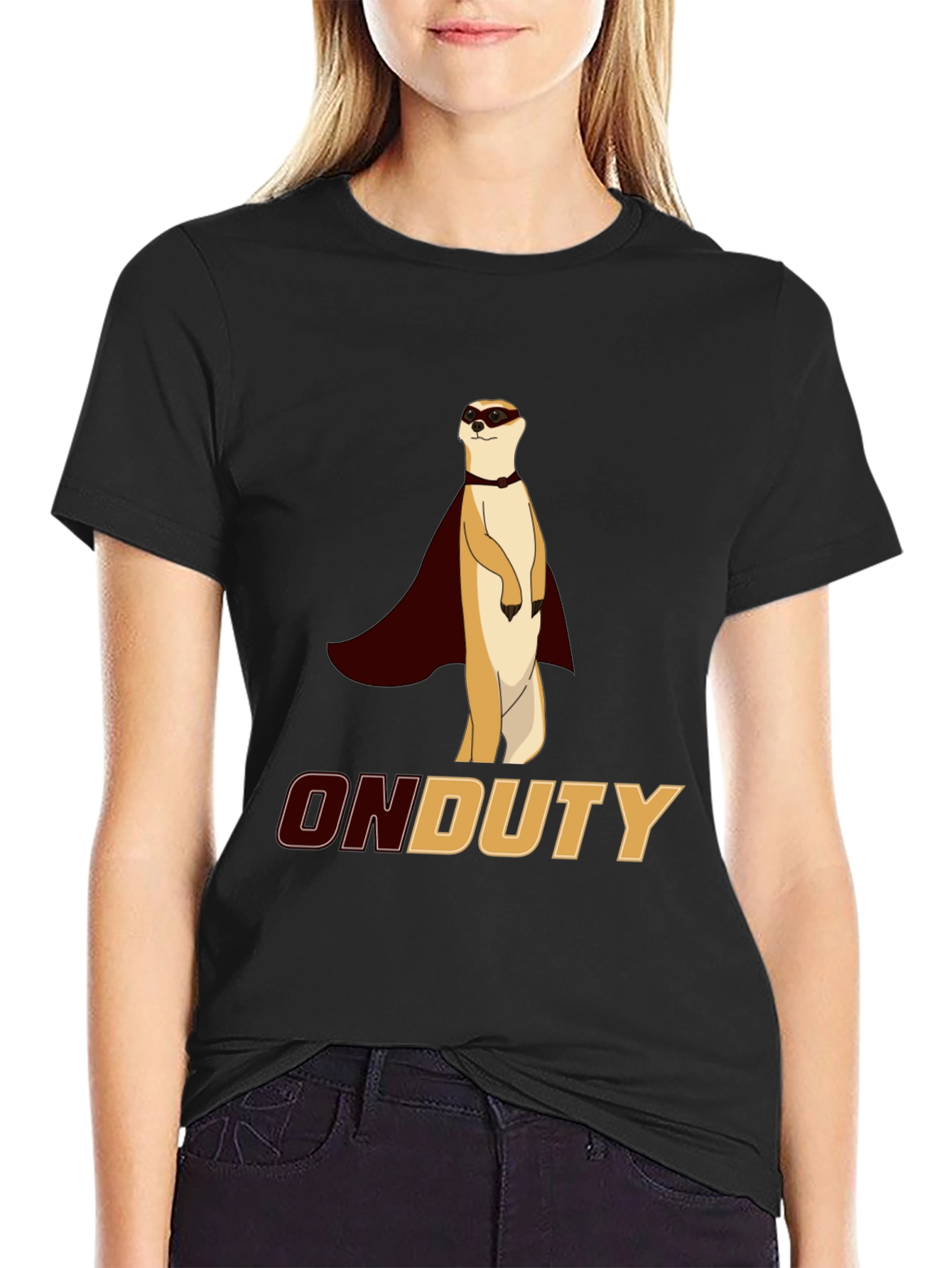 On Duty Meerkat Superhero Graphic Tee