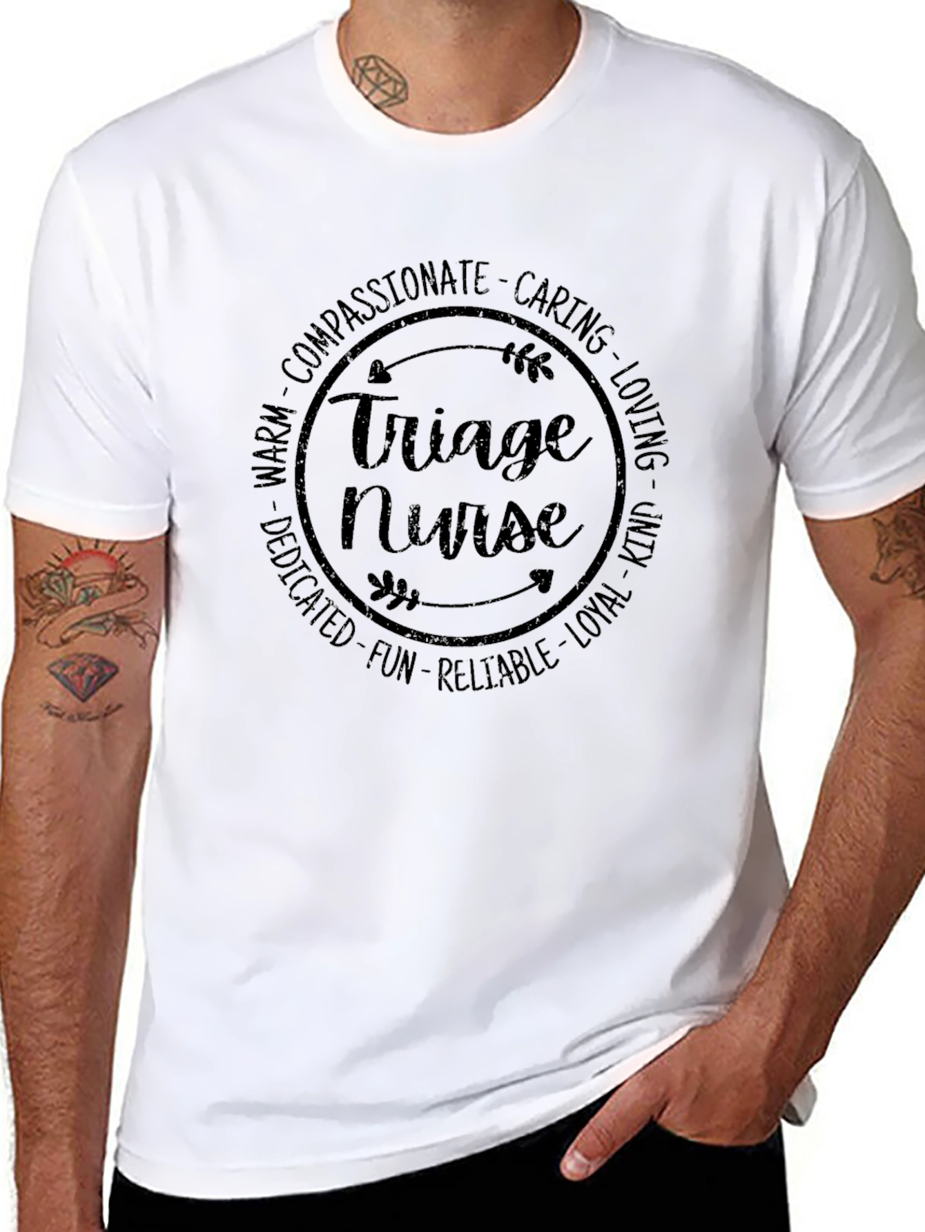 Triage Nurse Compassionate Caring Graphic T-Shirt