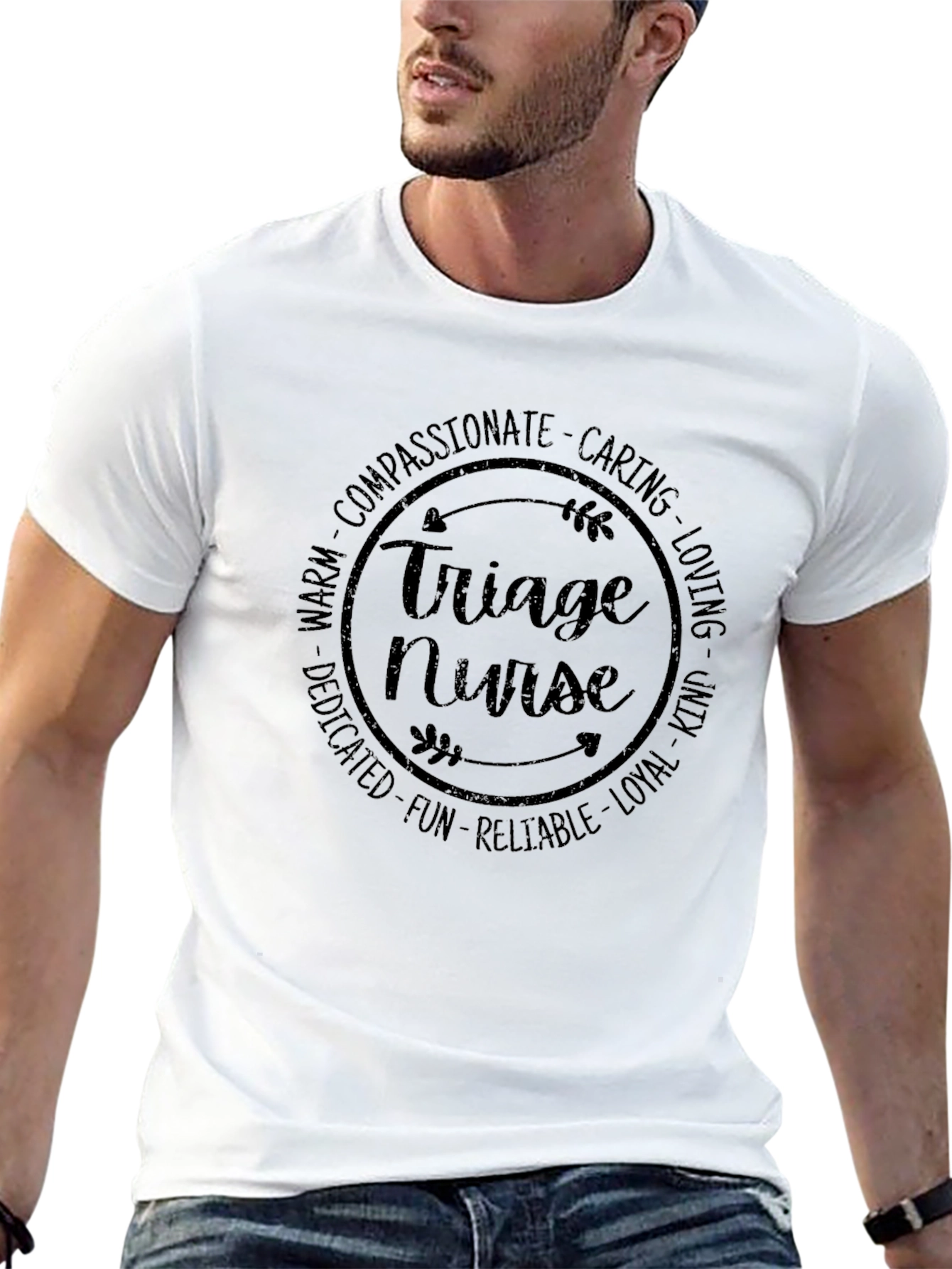 Triage Nurse Compassionate Caring Graphic T-Shirt