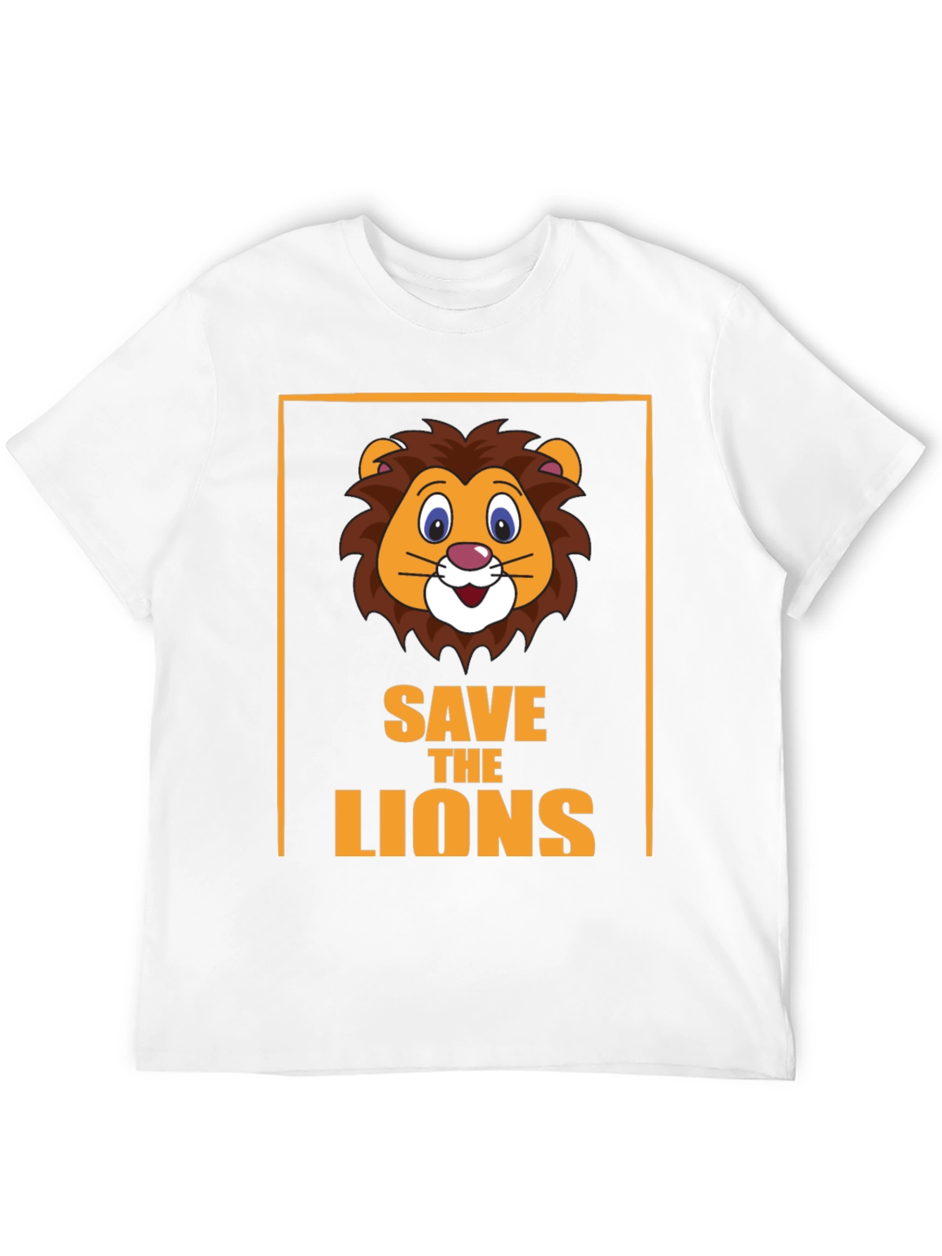 Save The Lions Graphic T-Shirt Black Tee