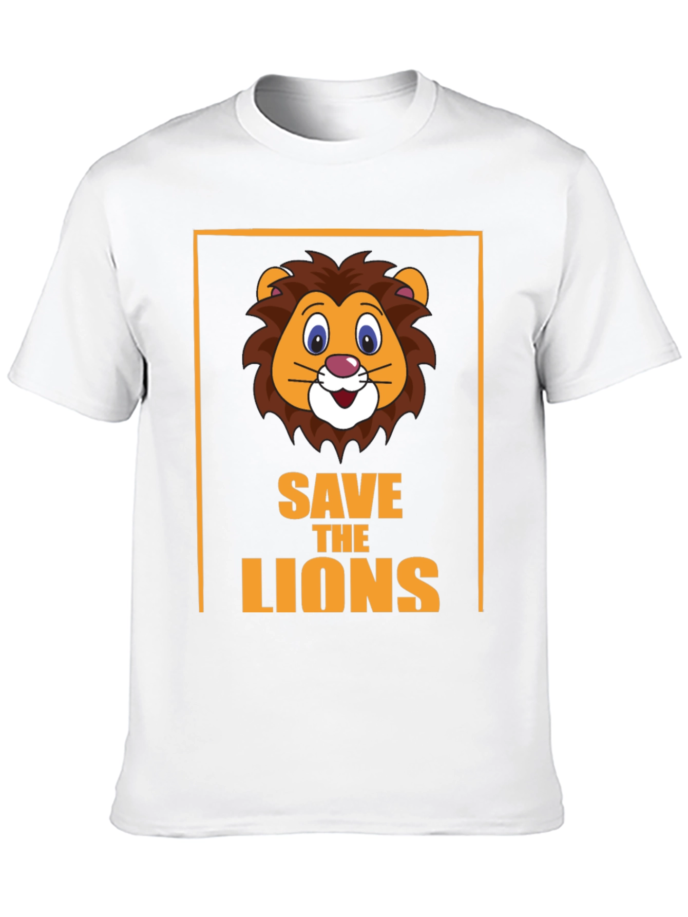 Save The Lions Graphic T-Shirt Black Tee