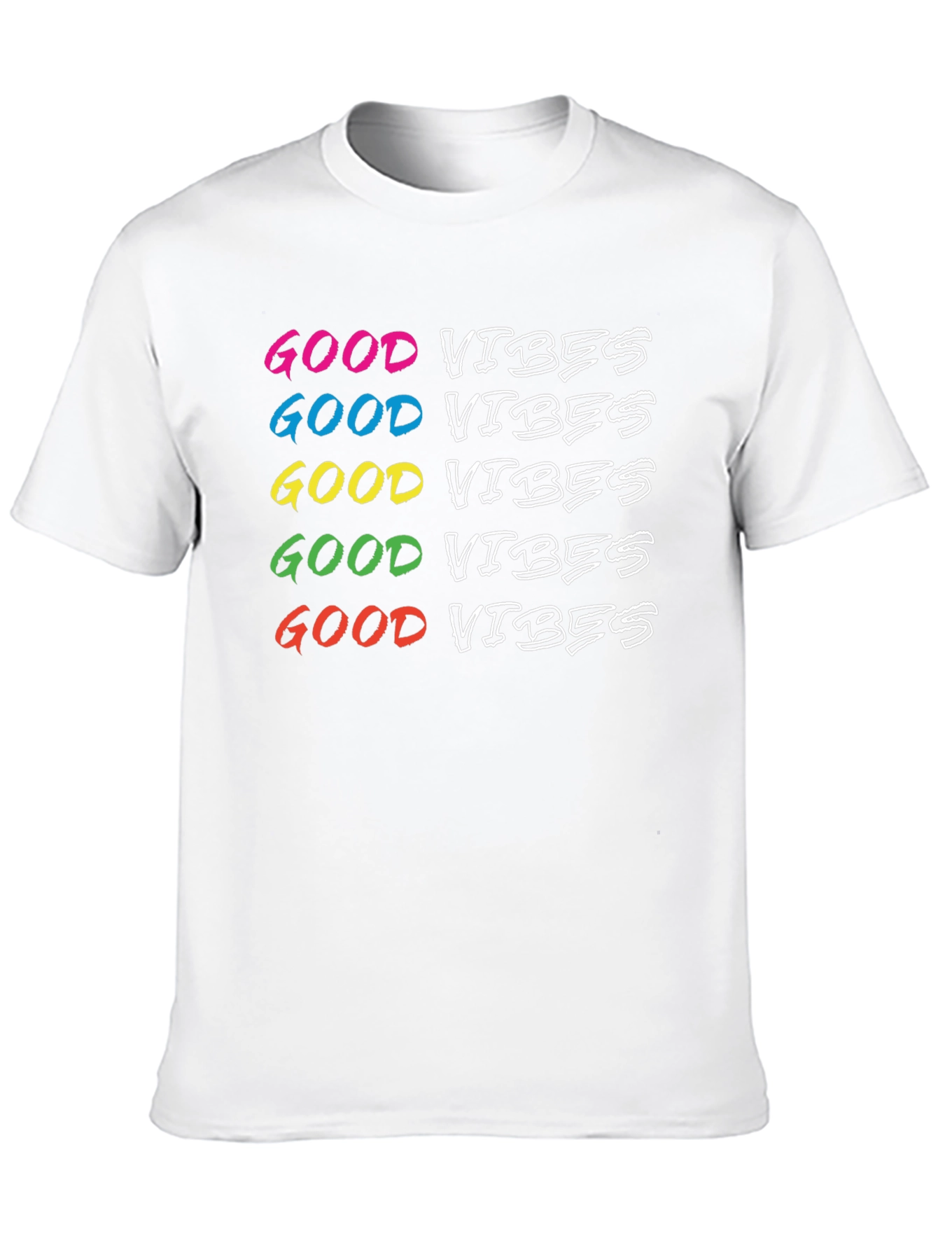 Good Vibes Rainbow Graphic T-Shirt