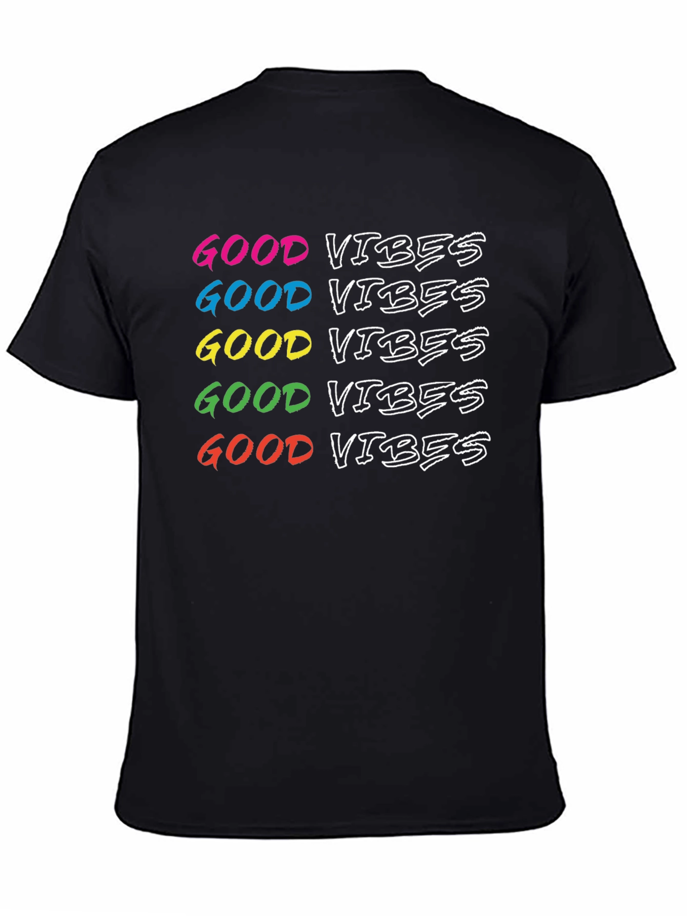 Good Vibes Rainbow Graphic T-Shirt
