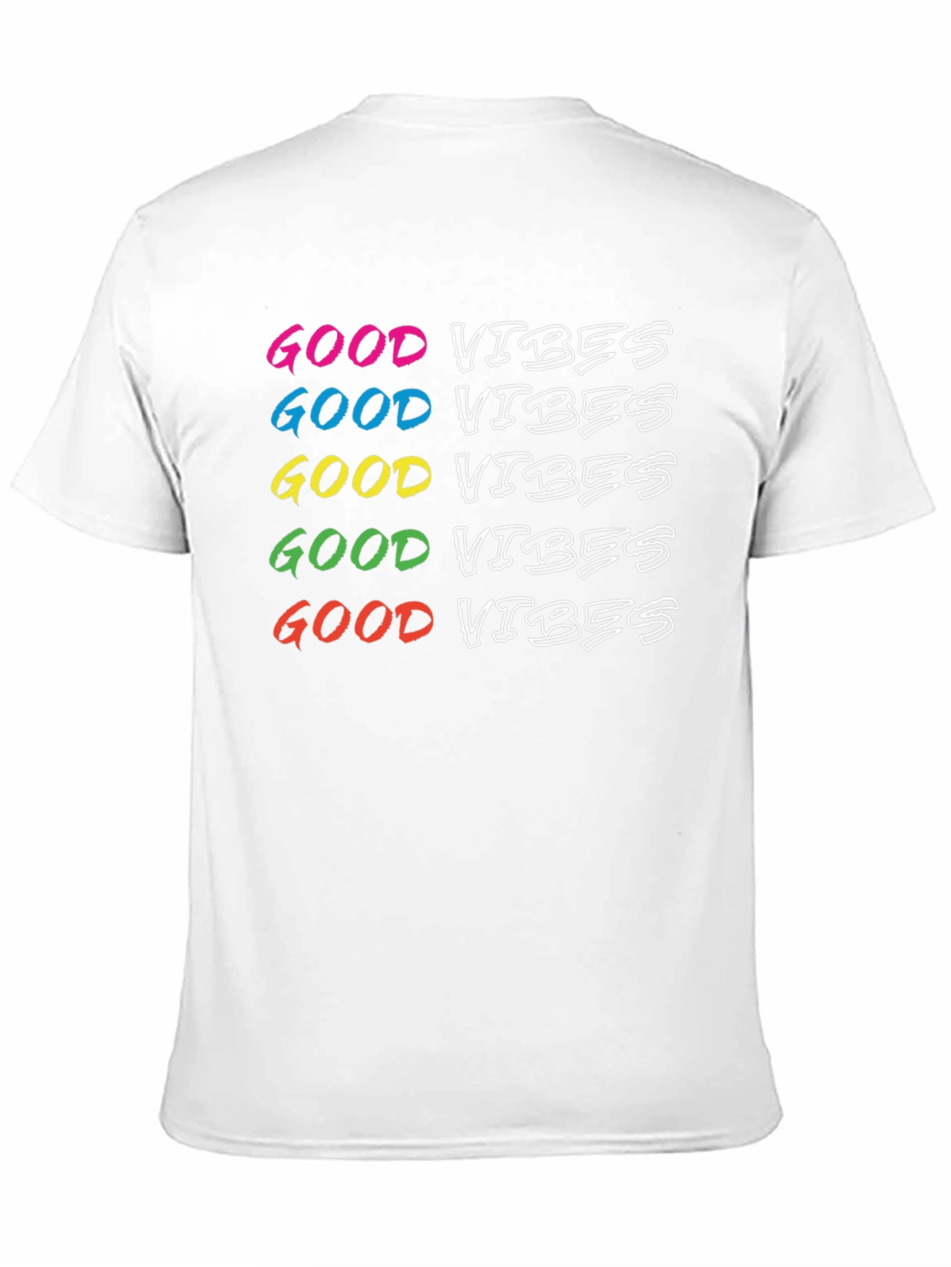 Good Vibes Rainbow Graphic T-Shirt