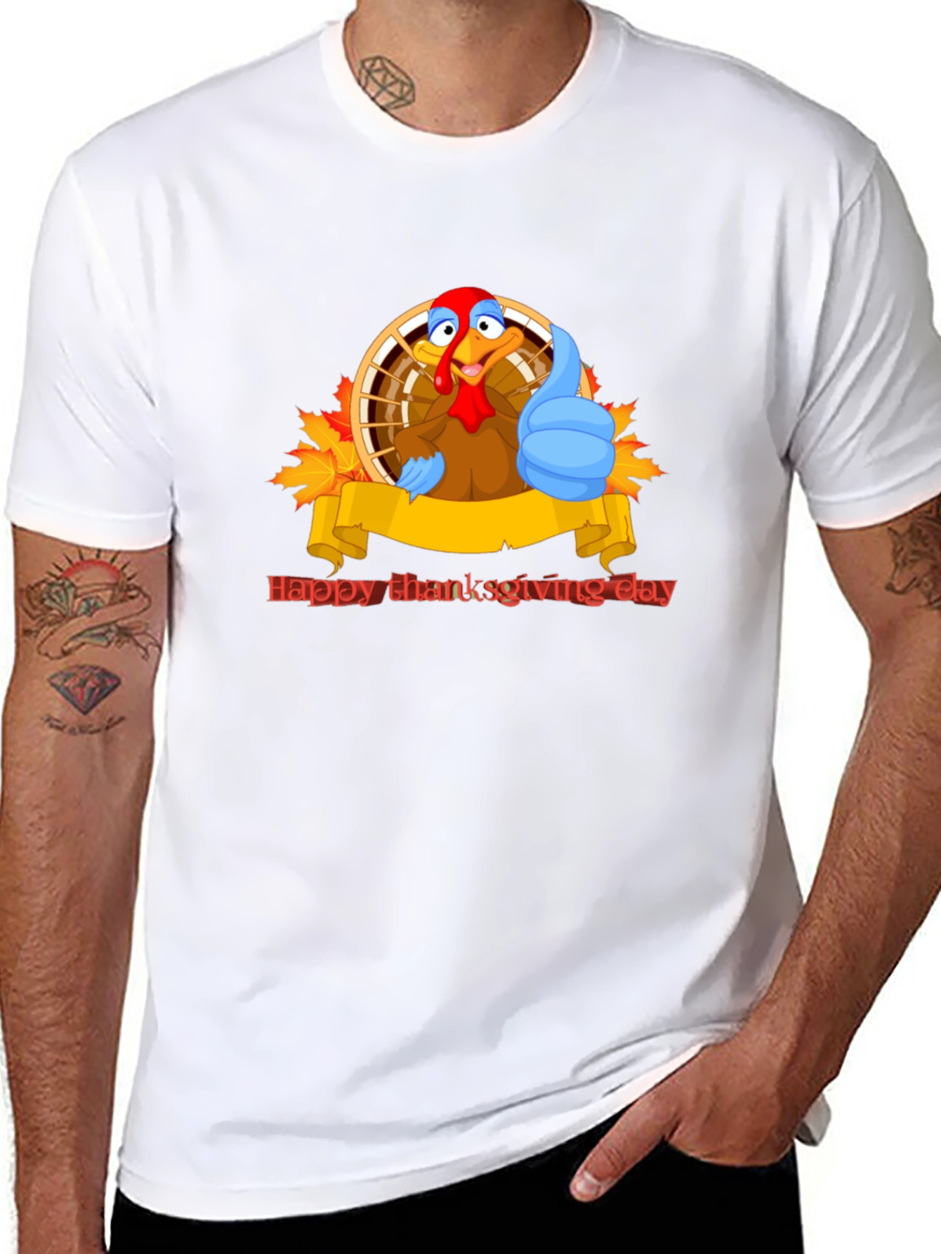 Happy Thanksgiving Turkey Graphic Tee
