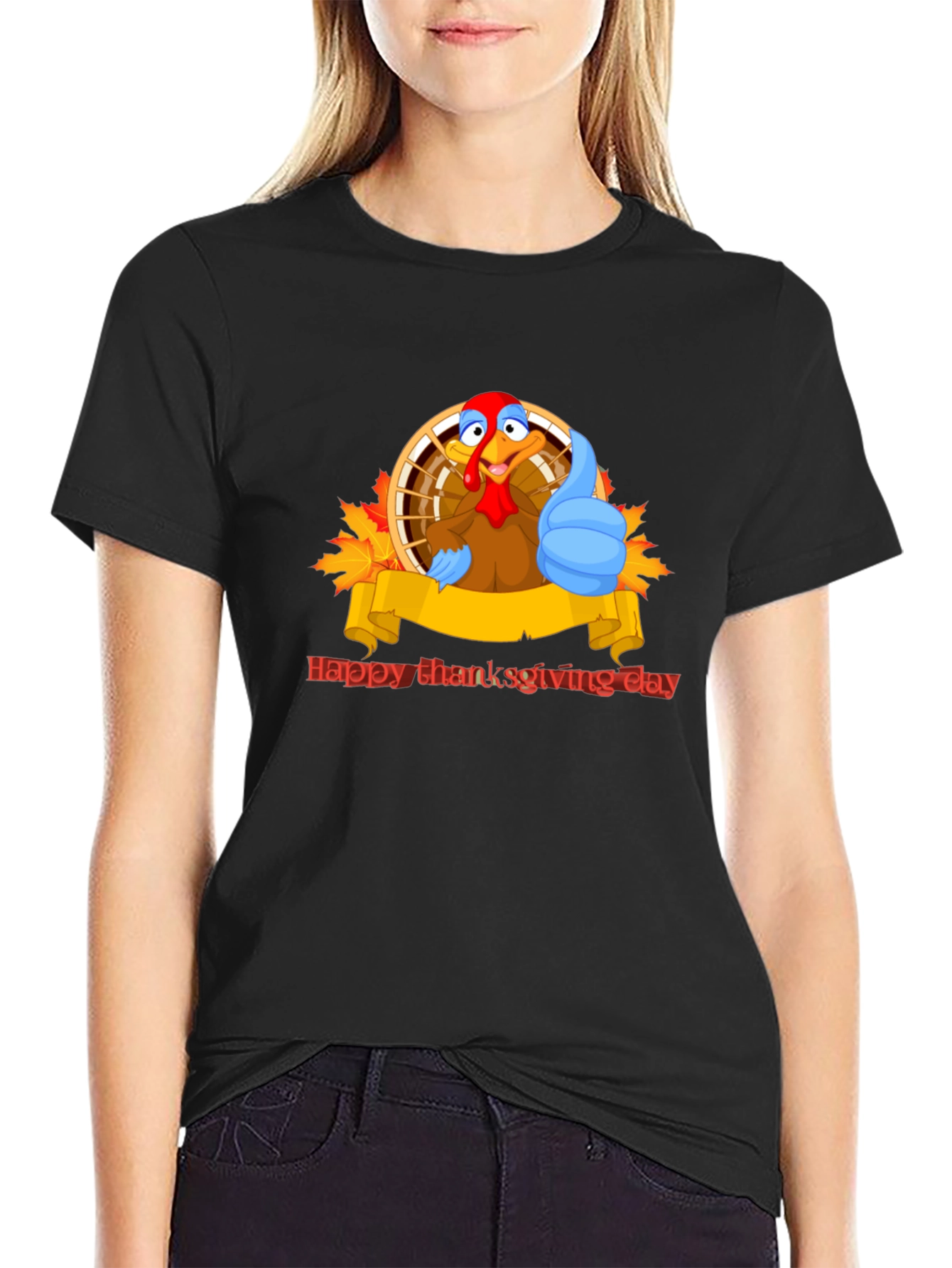 Happy Thanksgiving Turkey Graphic Tee