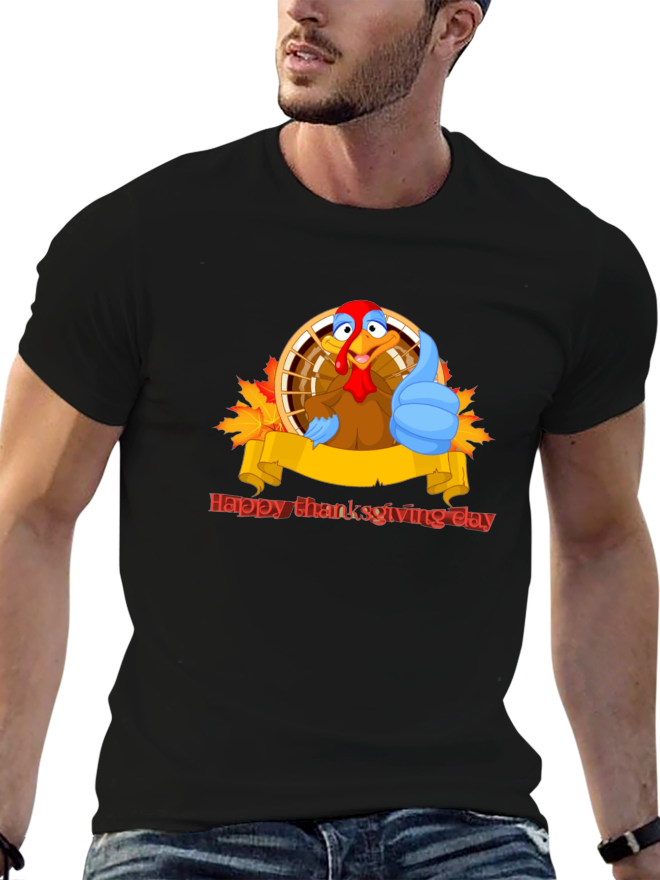 Happy Thanksgiving Turkey Graphic Tee