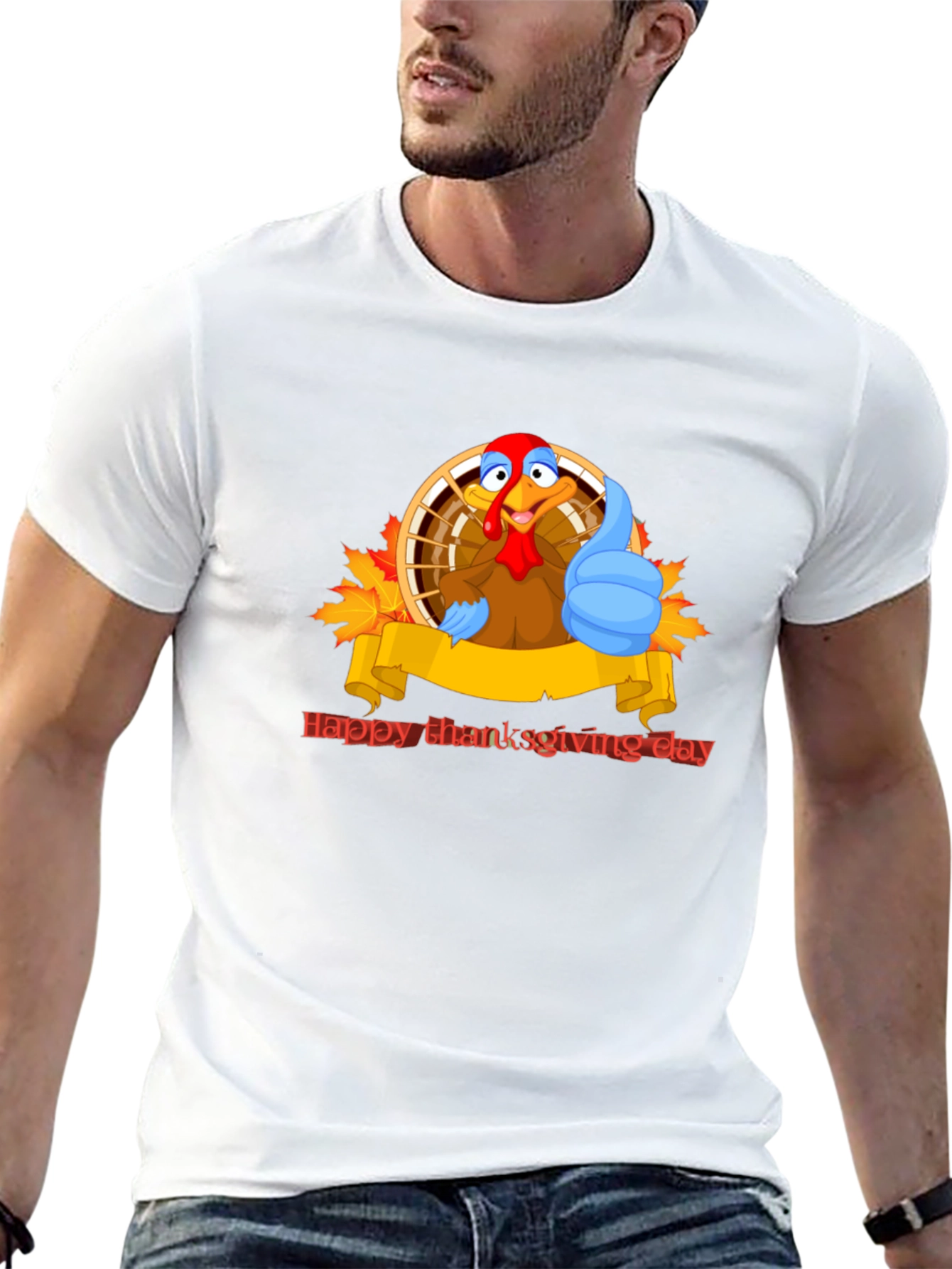 Happy Thanksgiving Turkey Graphic Tee