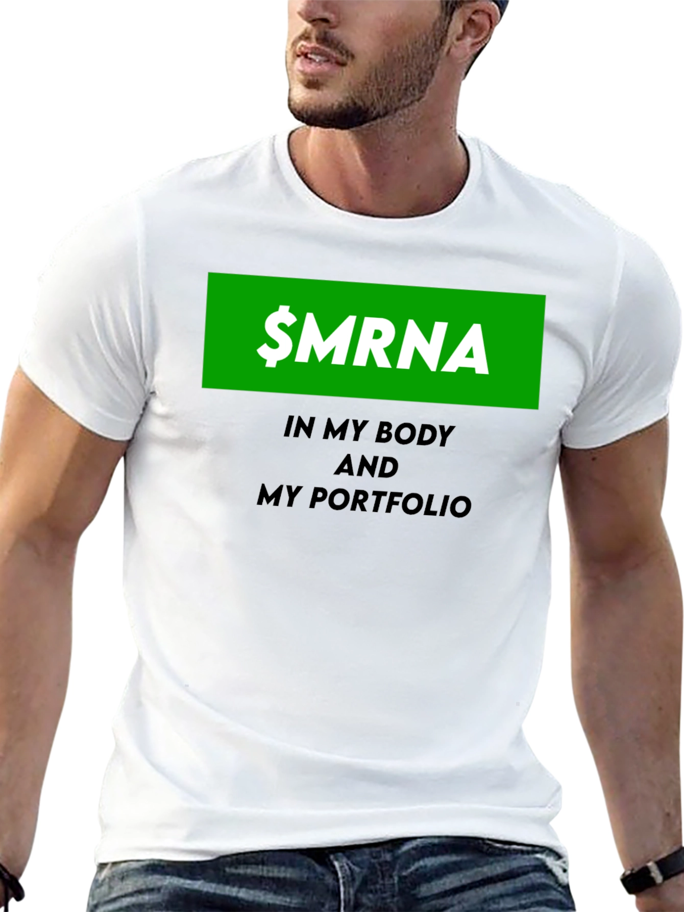 $MRNA Stock in My Body & Portfolio T-Shirt
