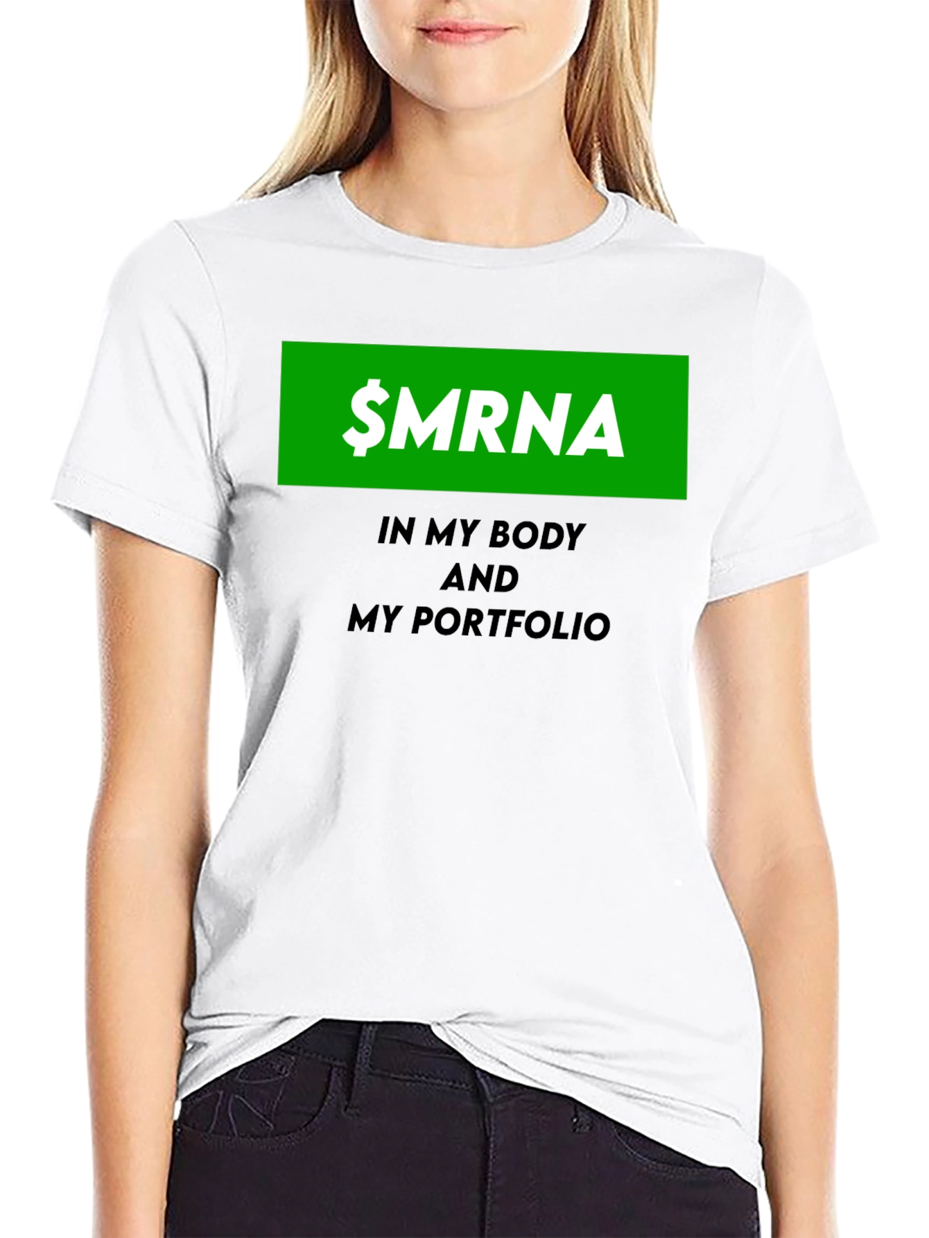 $MRNA Stock in My Body & Portfolio T-Shirt