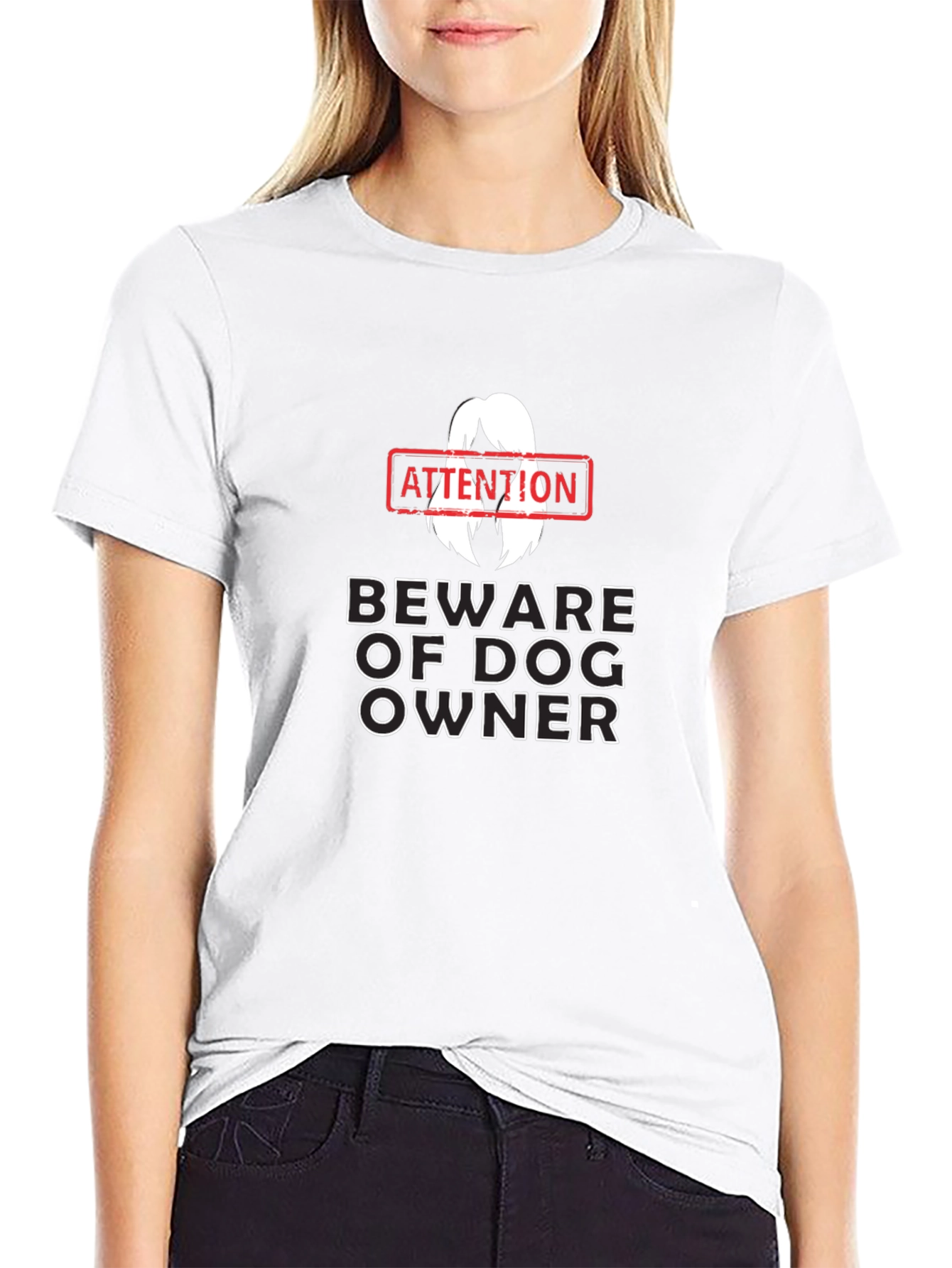 Beware of Dog Owner T-Shirt Funny Dog Lover Tee