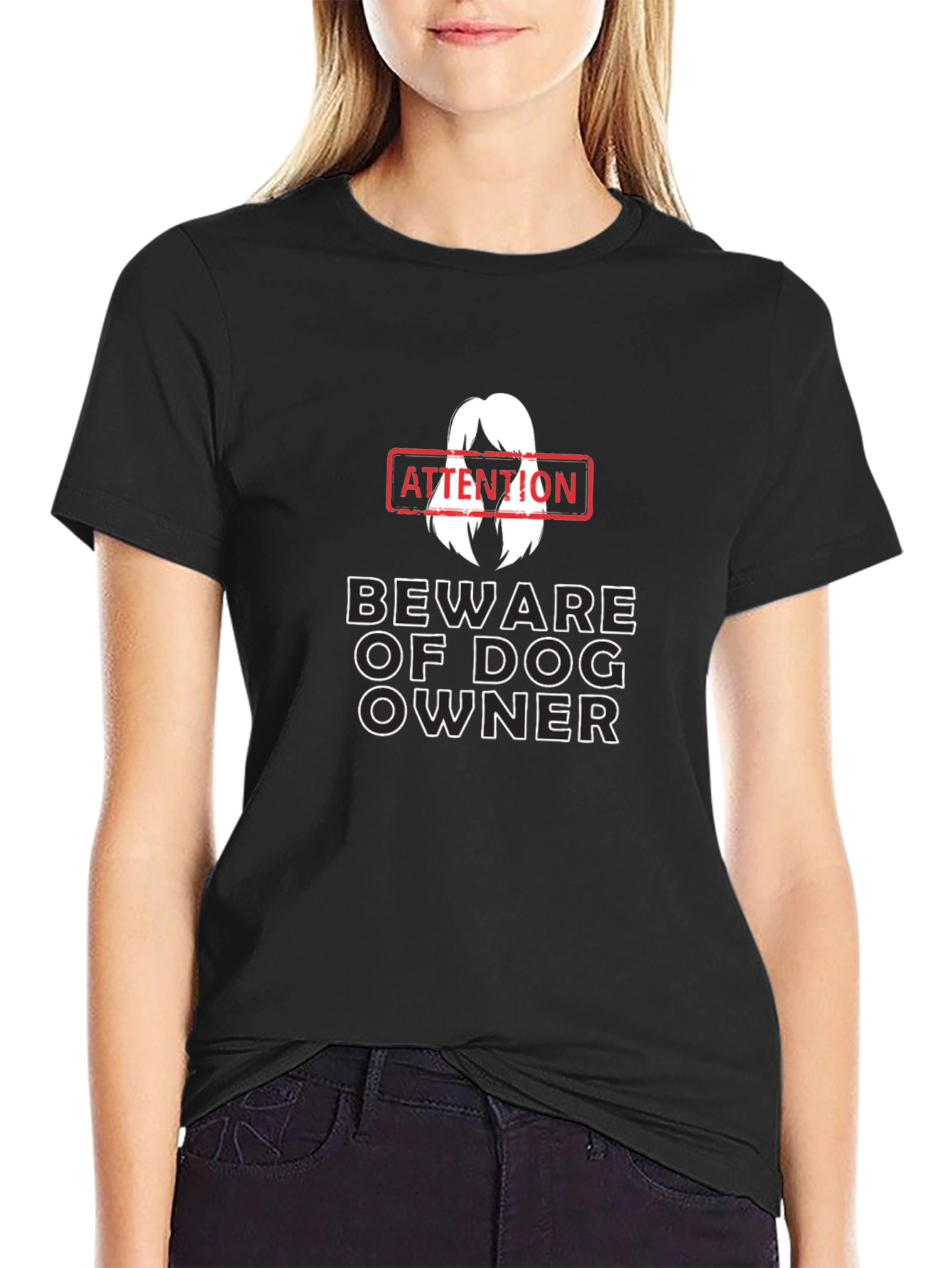 Beware of Dog Owner T-Shirt Funny Dog Lover Tee