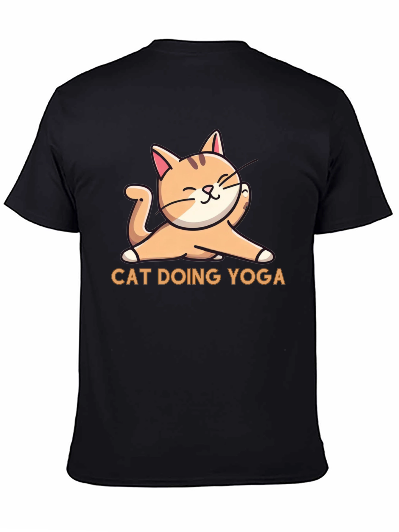 Cat Doing Yoga Graphic T-Shirt - Relaxed Fit