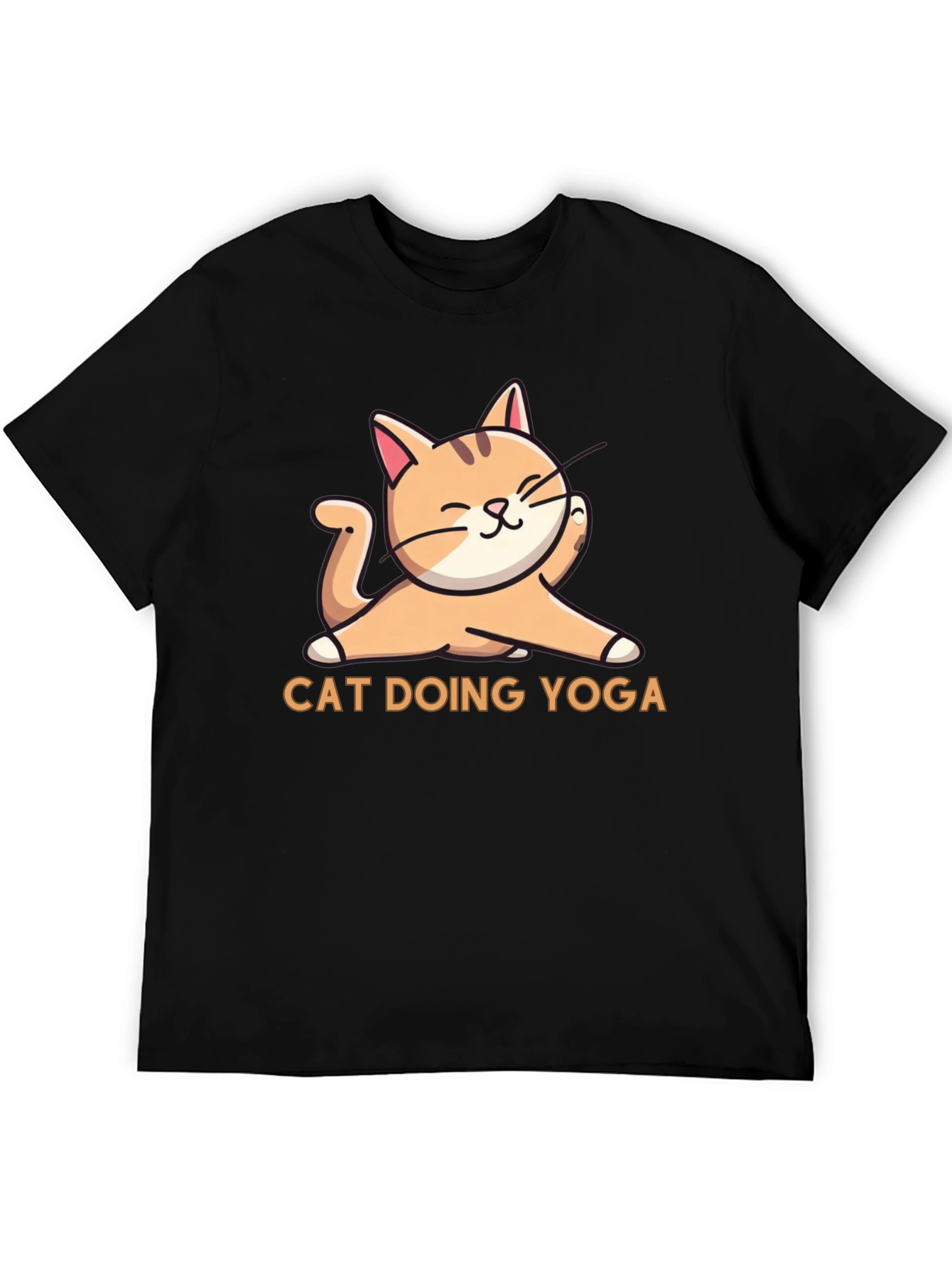 Cat Doing Yoga Graphic T-Shirt - Relaxed Fit
