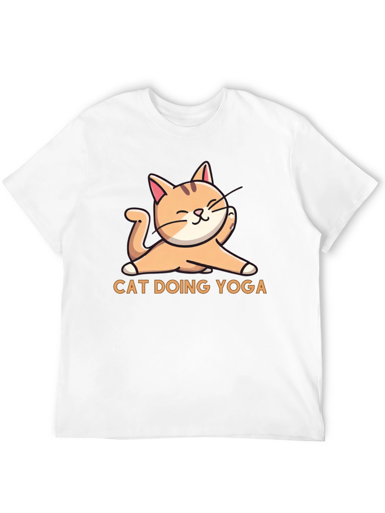 Cat Doing Yoga Graphic T-Shirt - Relaxed Fit