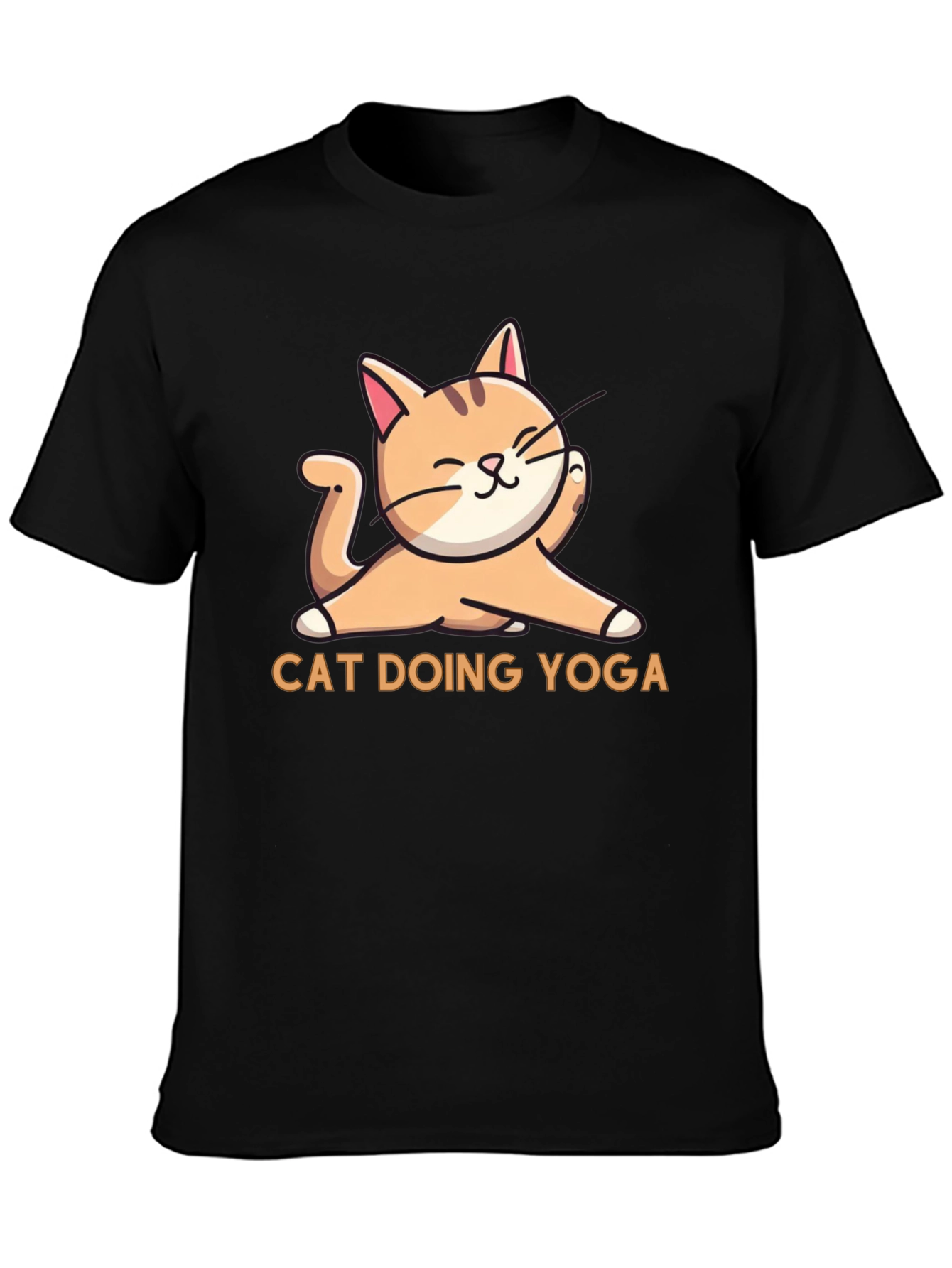 Cat Doing Yoga Graphic T-Shirt - Relaxed Fit