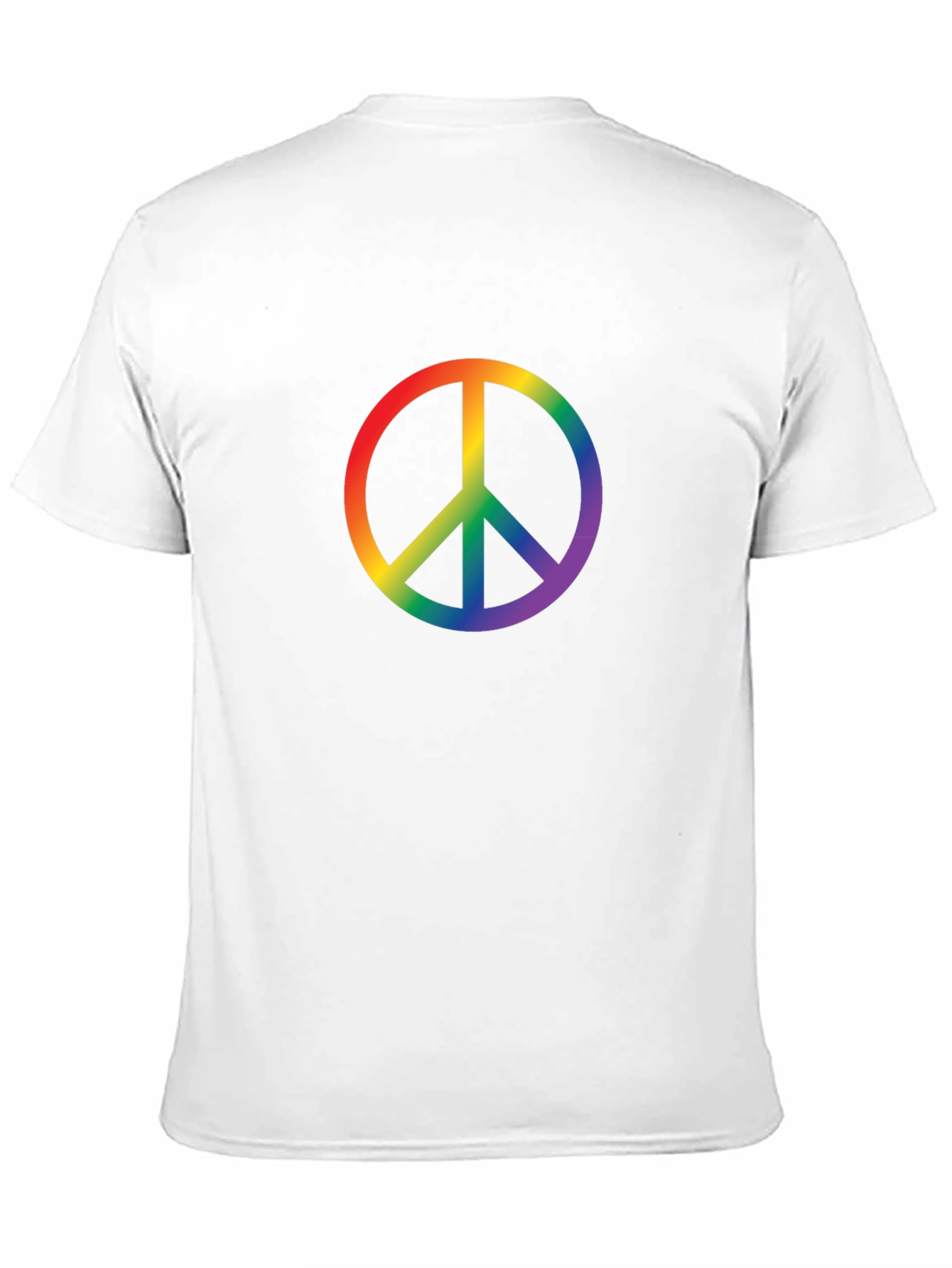 Rainbow Peace Sign Black T-Shirt