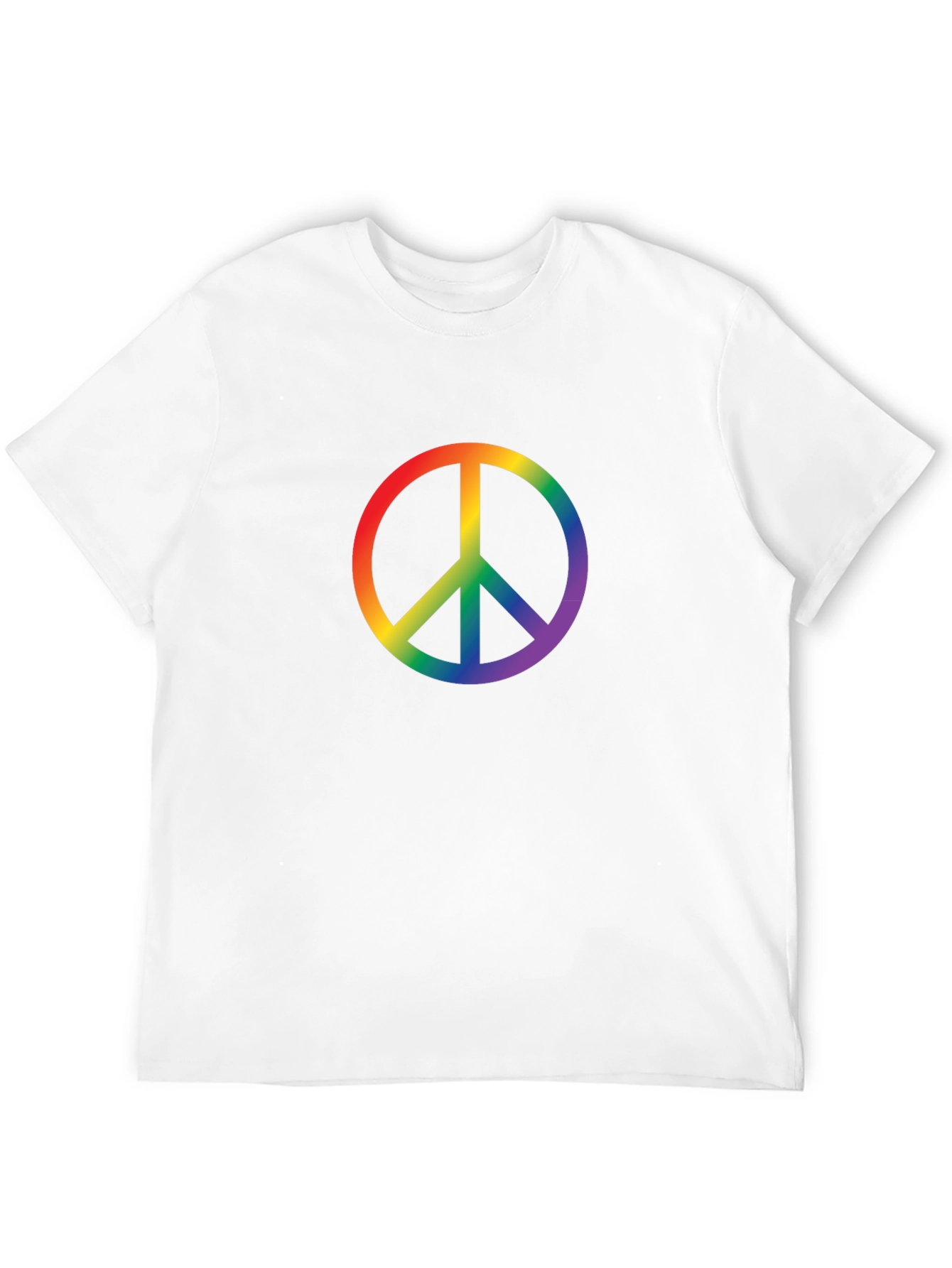Rainbow Peace Sign Black T-Shirt