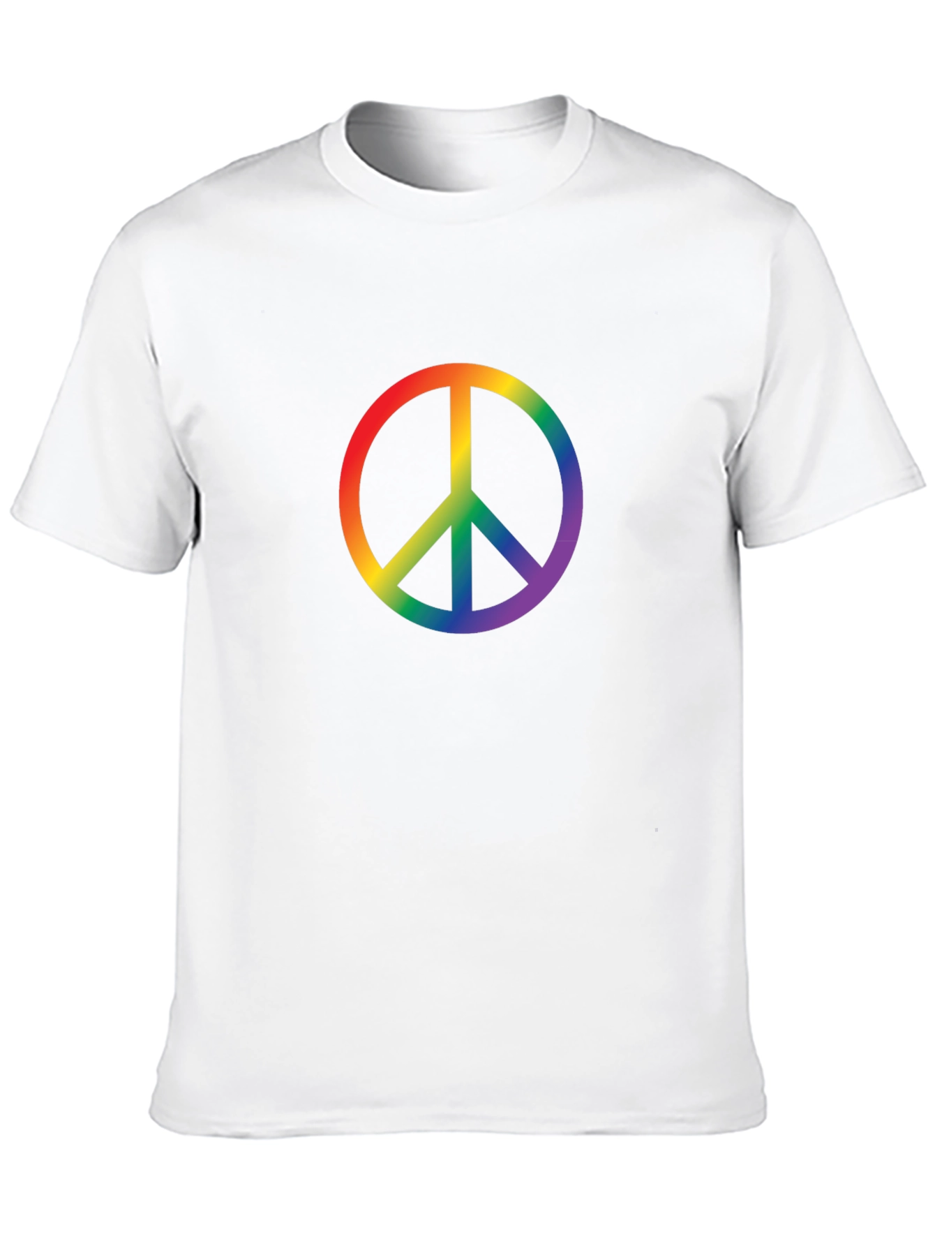 Rainbow Peace Sign Black T-Shirt