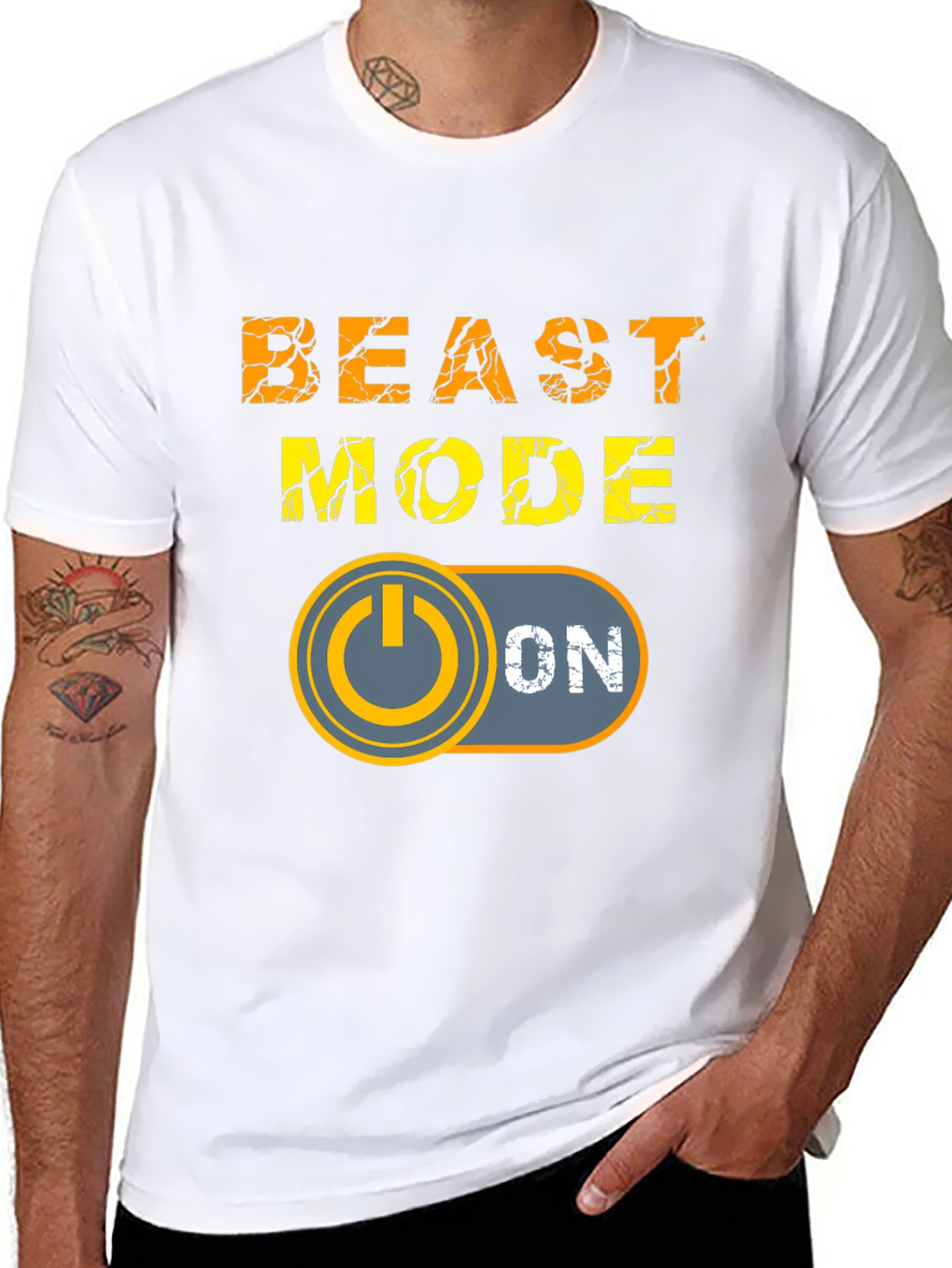 Beast Mode ON Graphic T-Shirt - Motivational Gym Wear