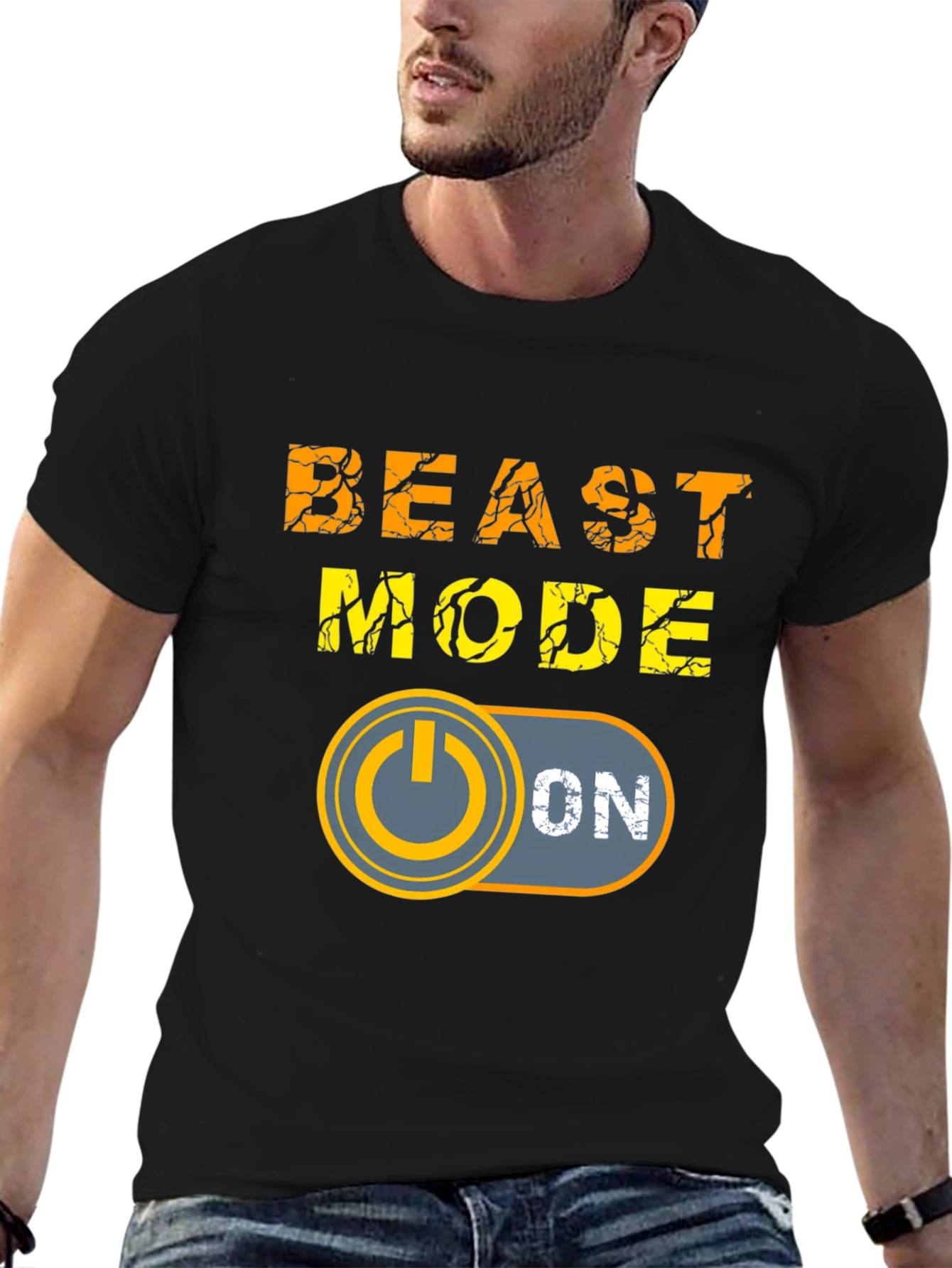 Beast Mode ON Graphic T-Shirt - Motivational Gym Wear