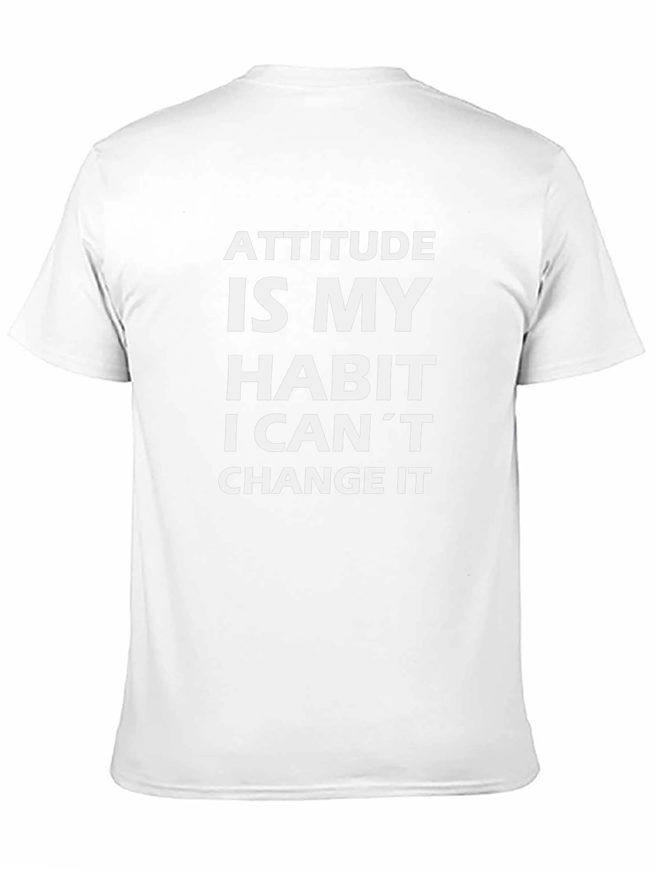 Attitude Habit Black Crew Neck Graphic Tee