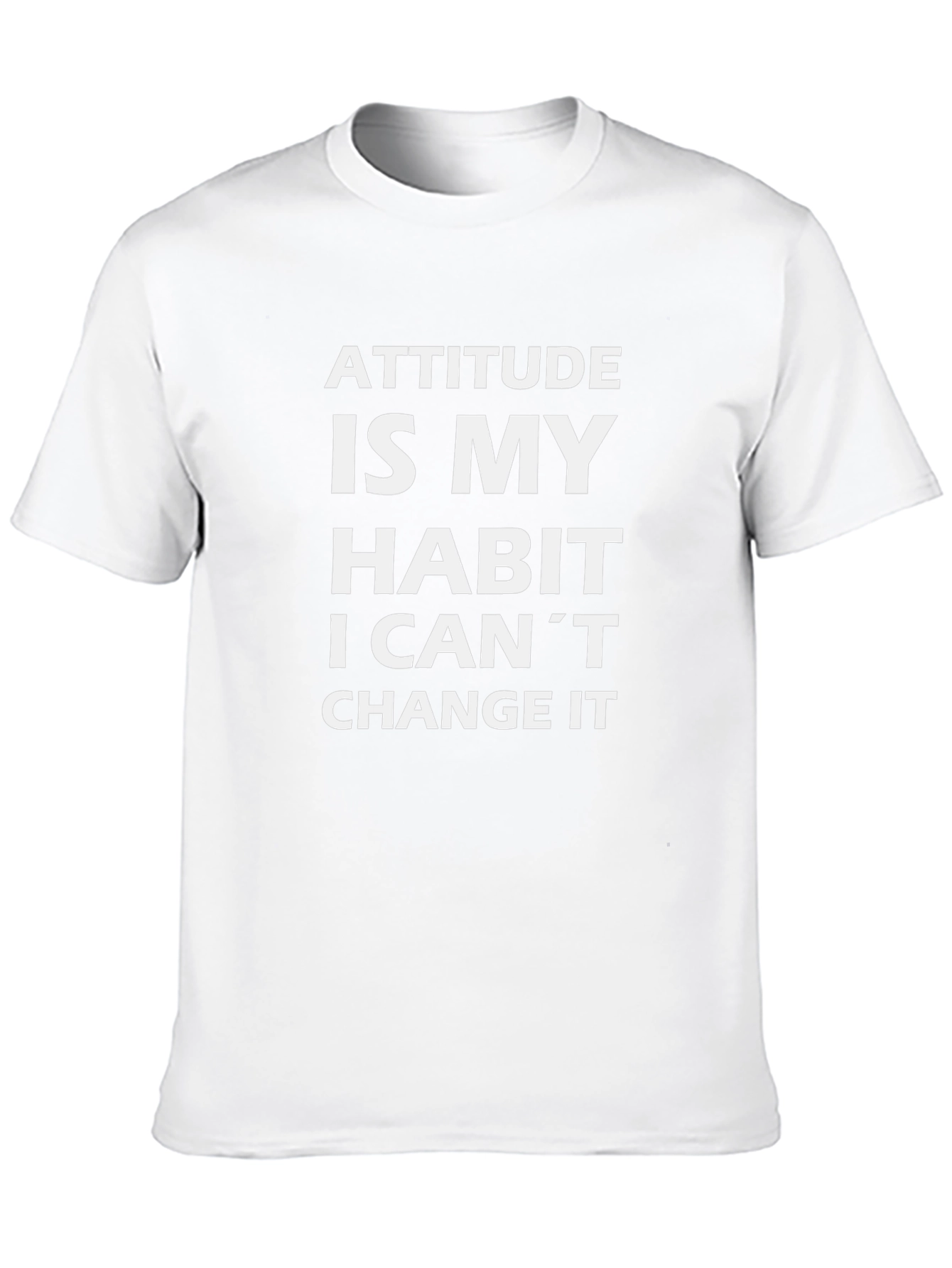 Attitude Habit Black Crew Neck Graphic Tee