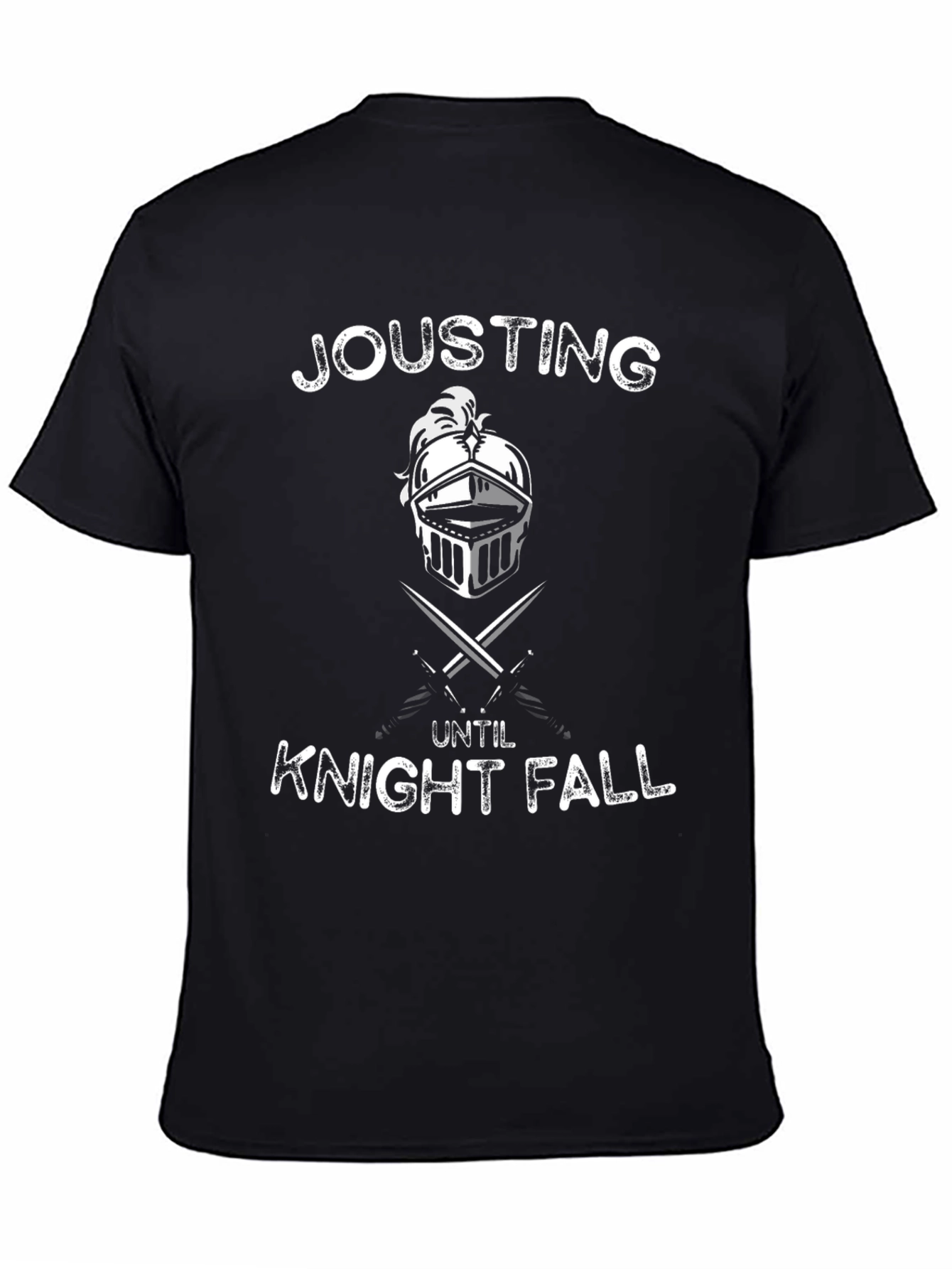 Jousting Until Knight Fall Black Graphic Tee
