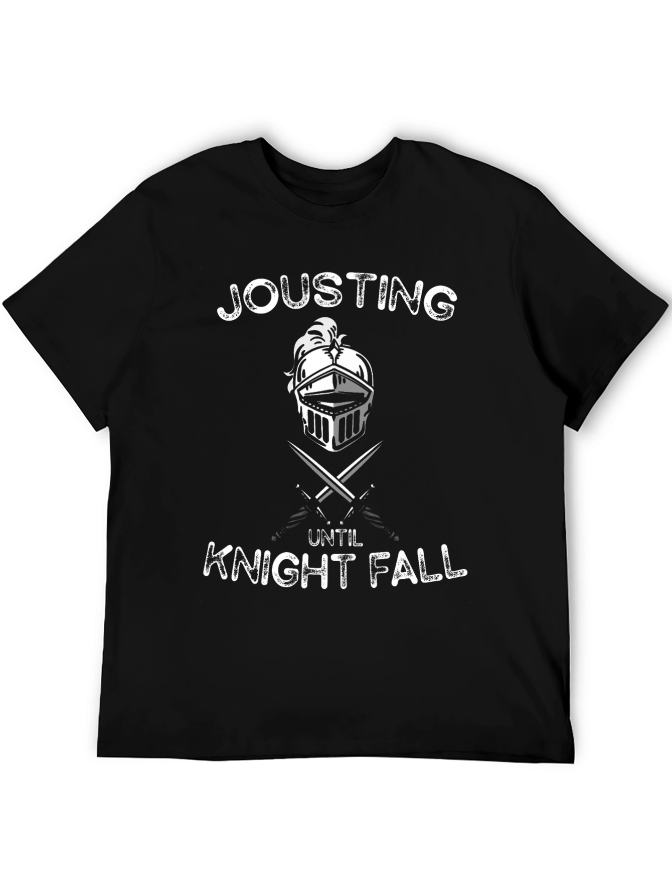 Jousting Until Knight Fall Black Graphic Tee