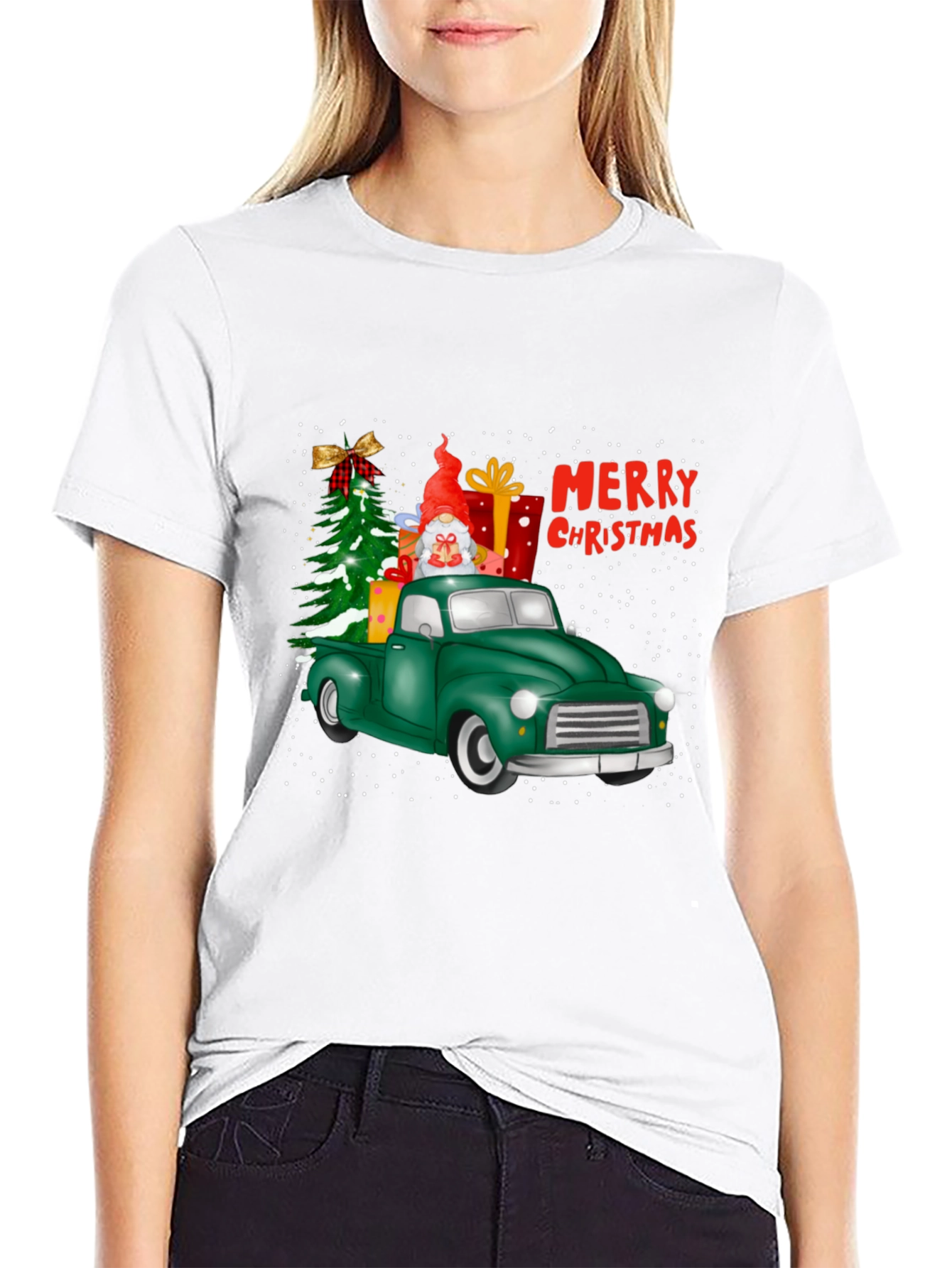 Festive Christmas Truck Graphic Tee