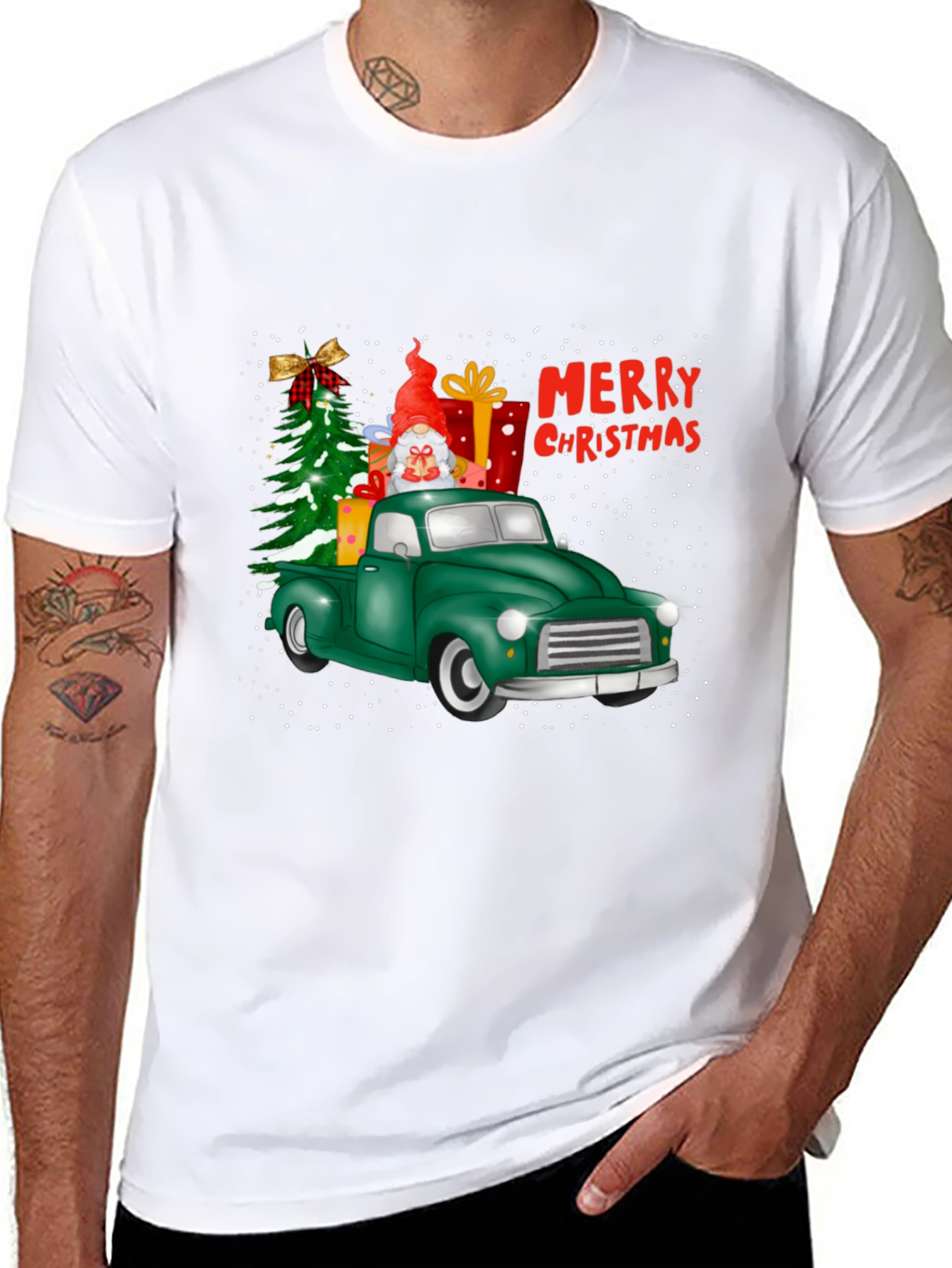 Festive Christmas Truck Graphic Tee