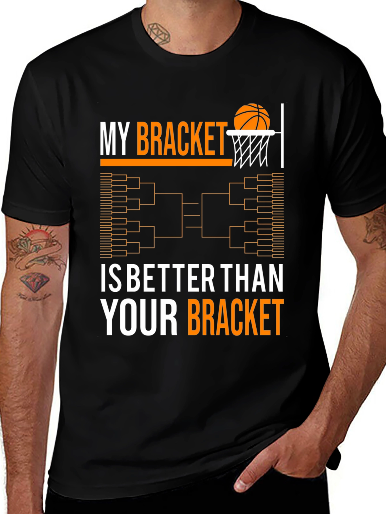 Funny March Madness Bracket Basketball T-Shirt